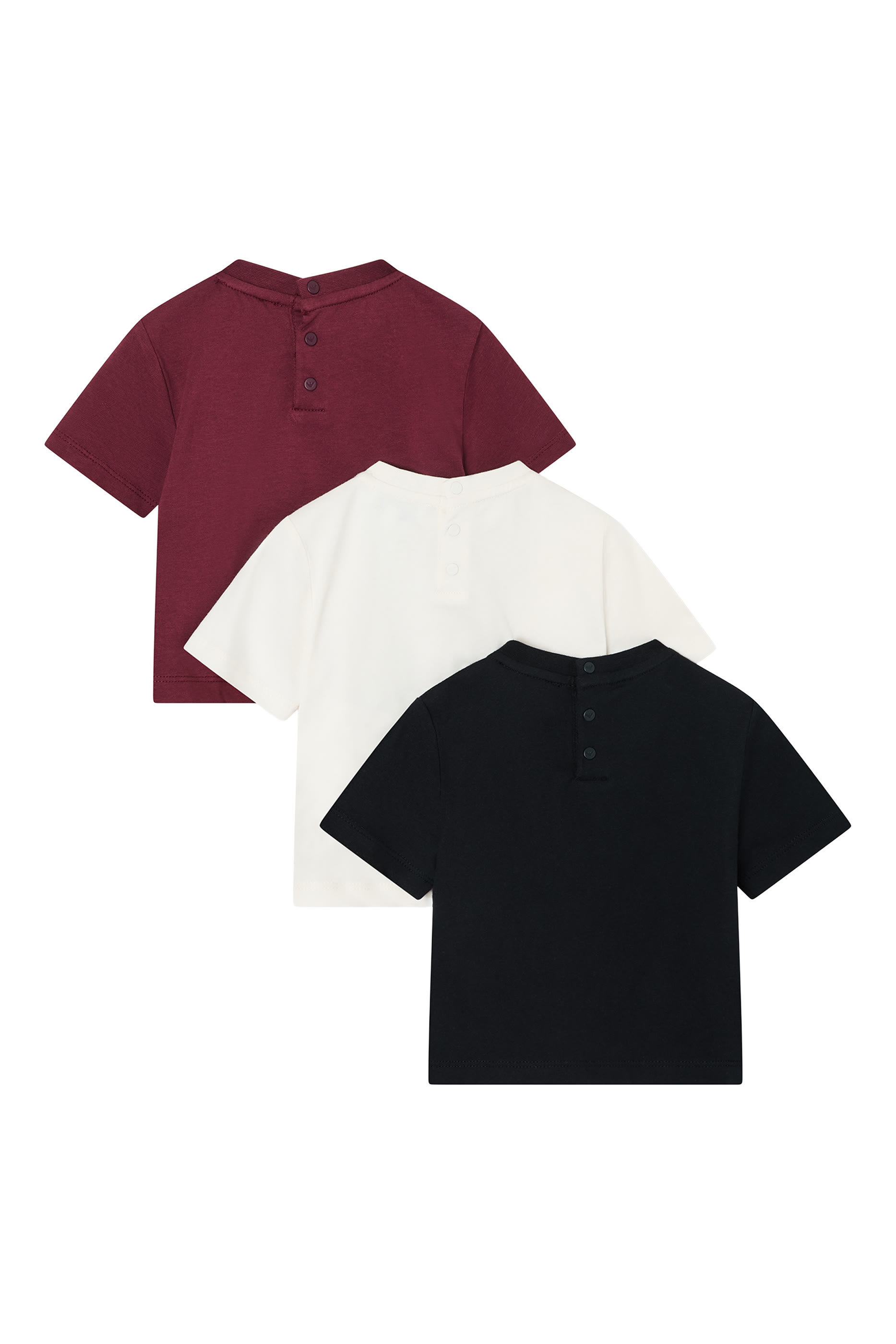 Kids  Cotton Jersey T-Shirts with Short Sleeves, Set of 3