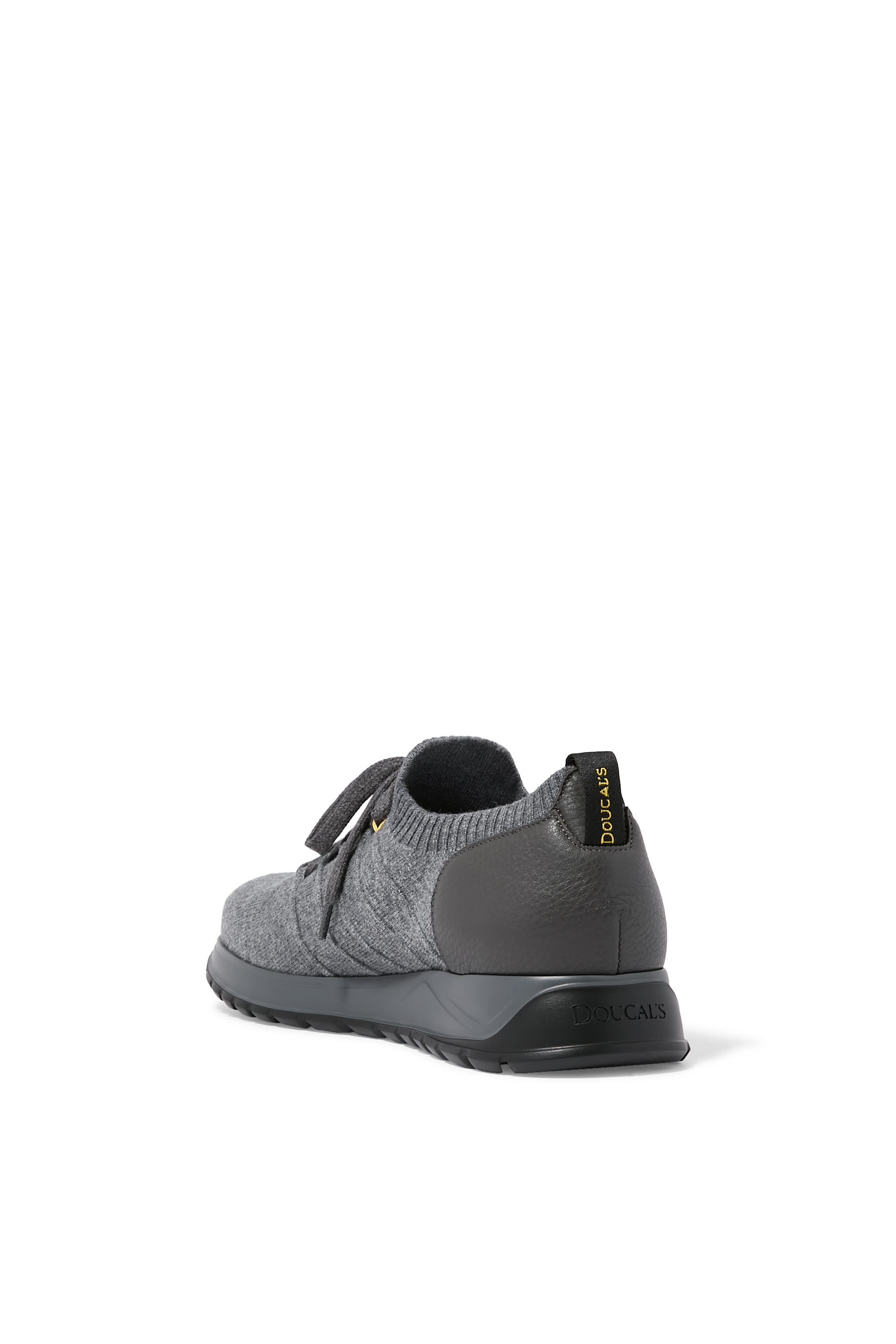 Ribbed Trim Lace-Up Sneakers