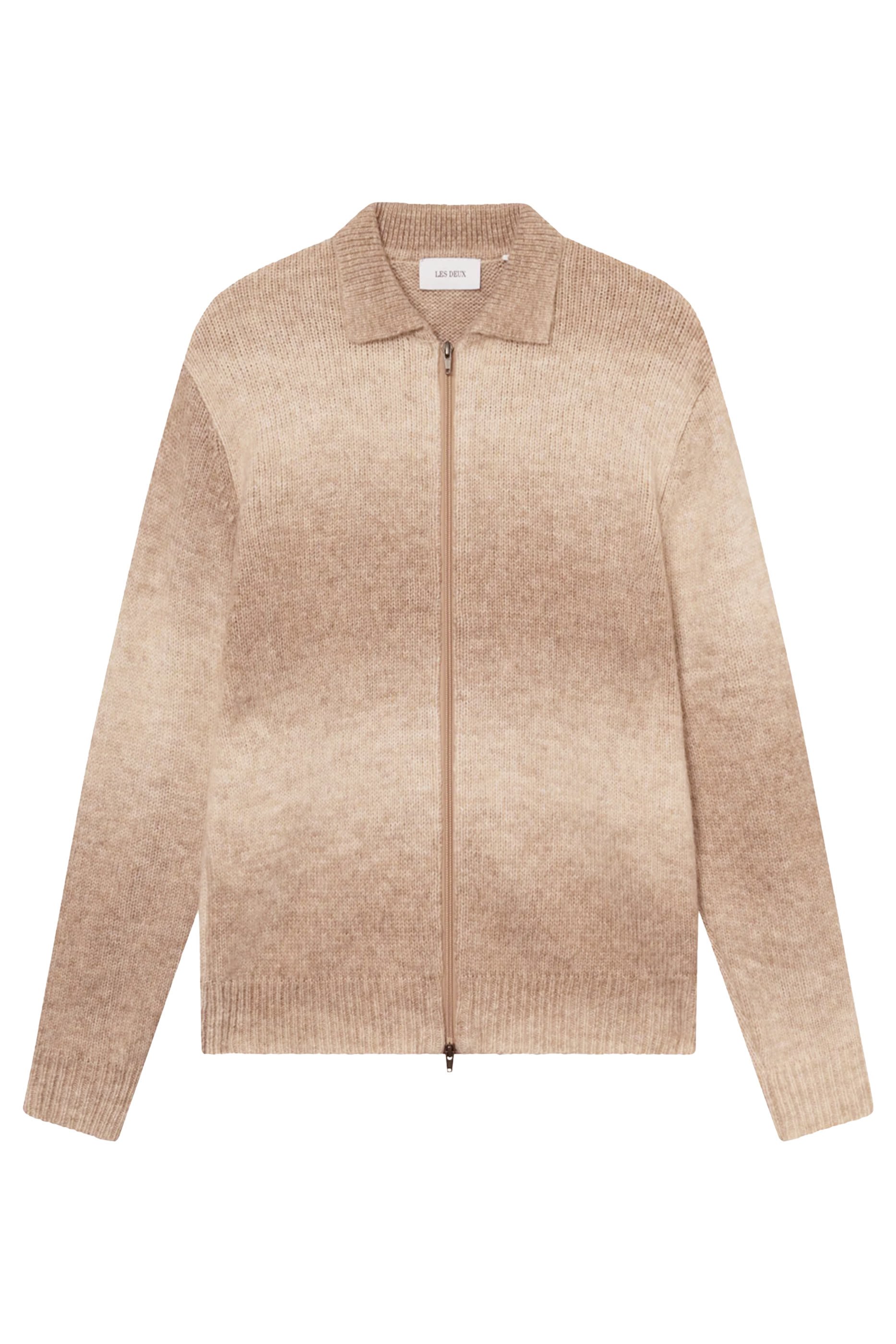 Gannon Gradient Zipper Cardigan 