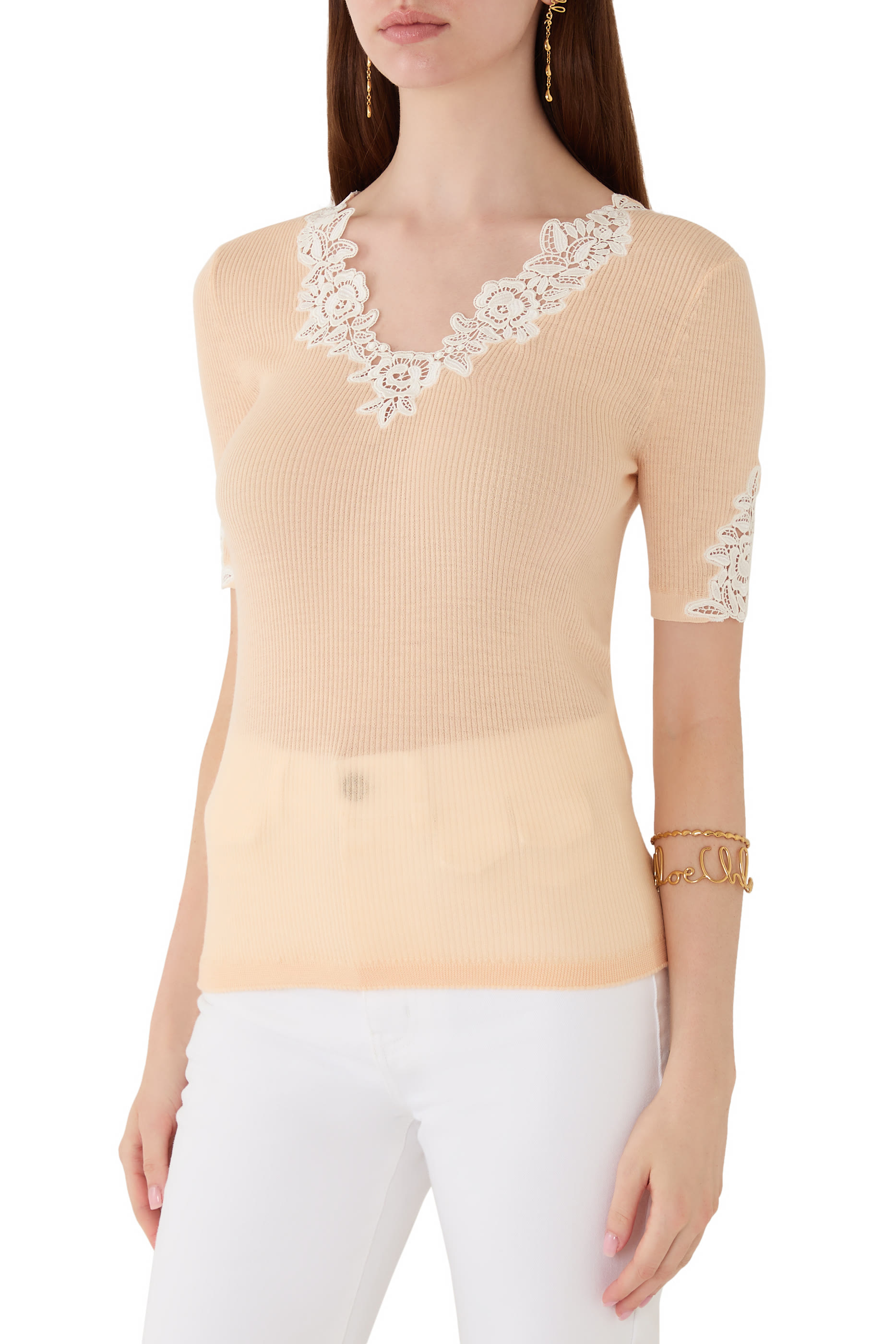 Fitted Short-Sleeve Top 