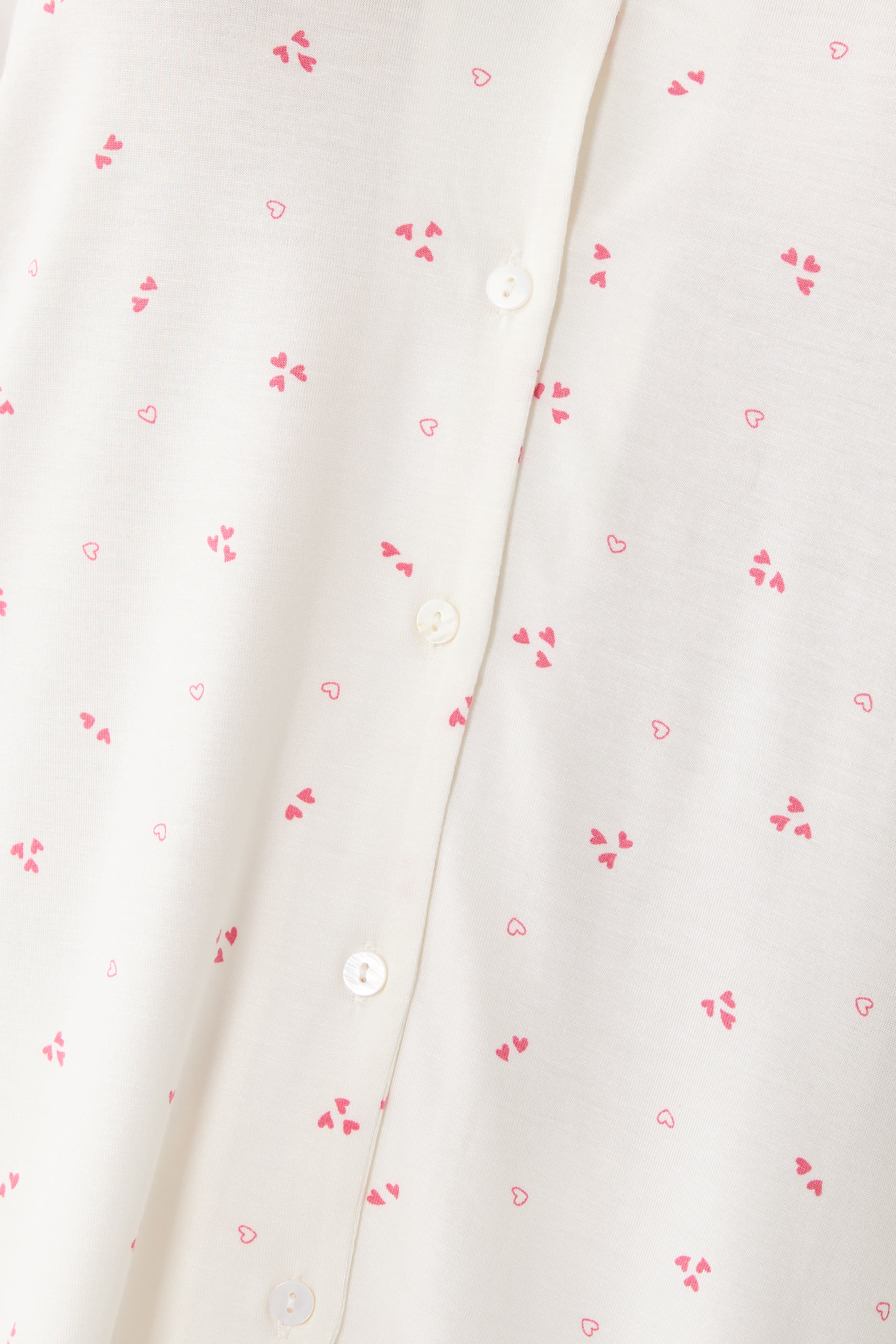 Jersey Heart Print Shortie Pajama Set