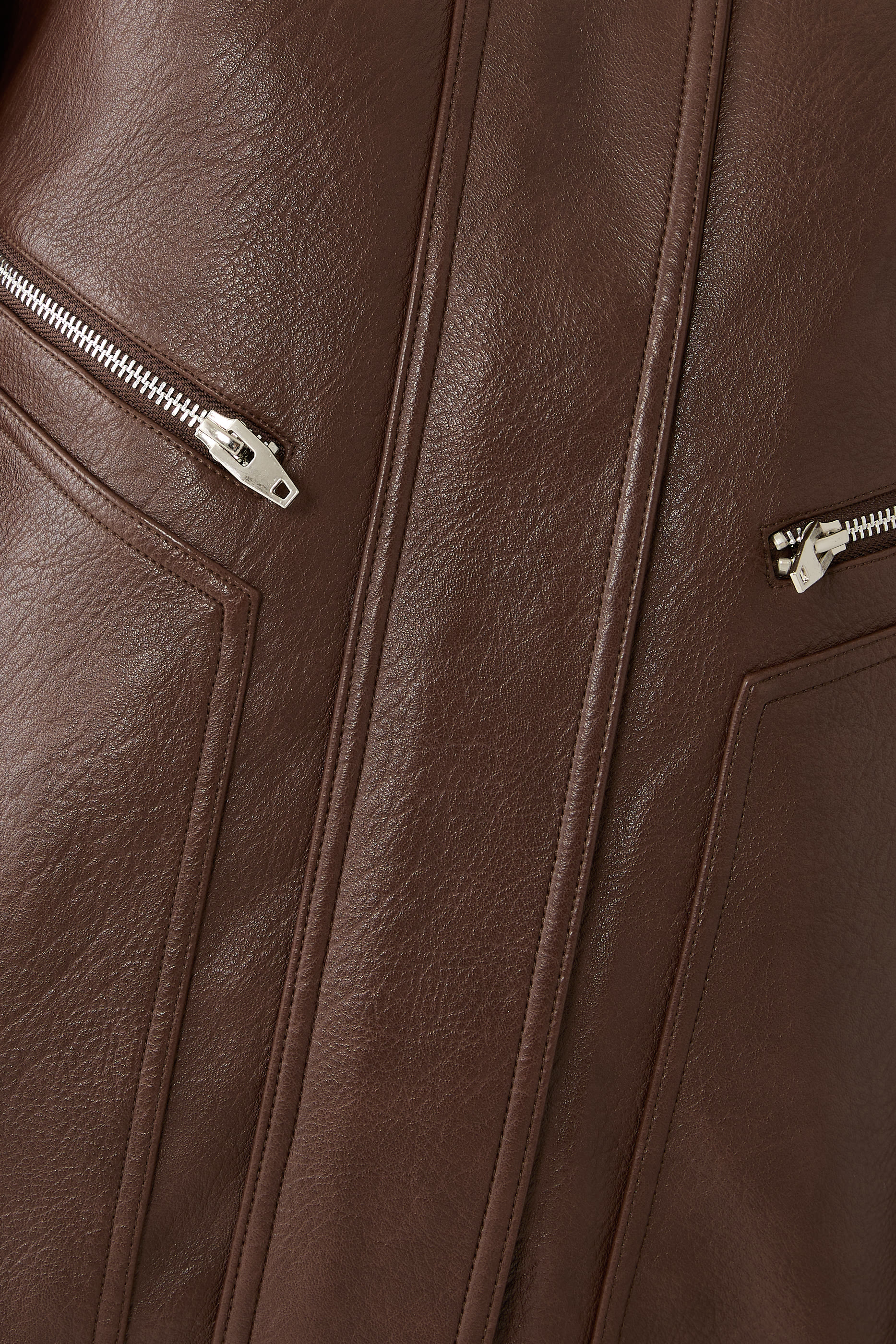 Hudson Faux Leather Bomber Jacket 