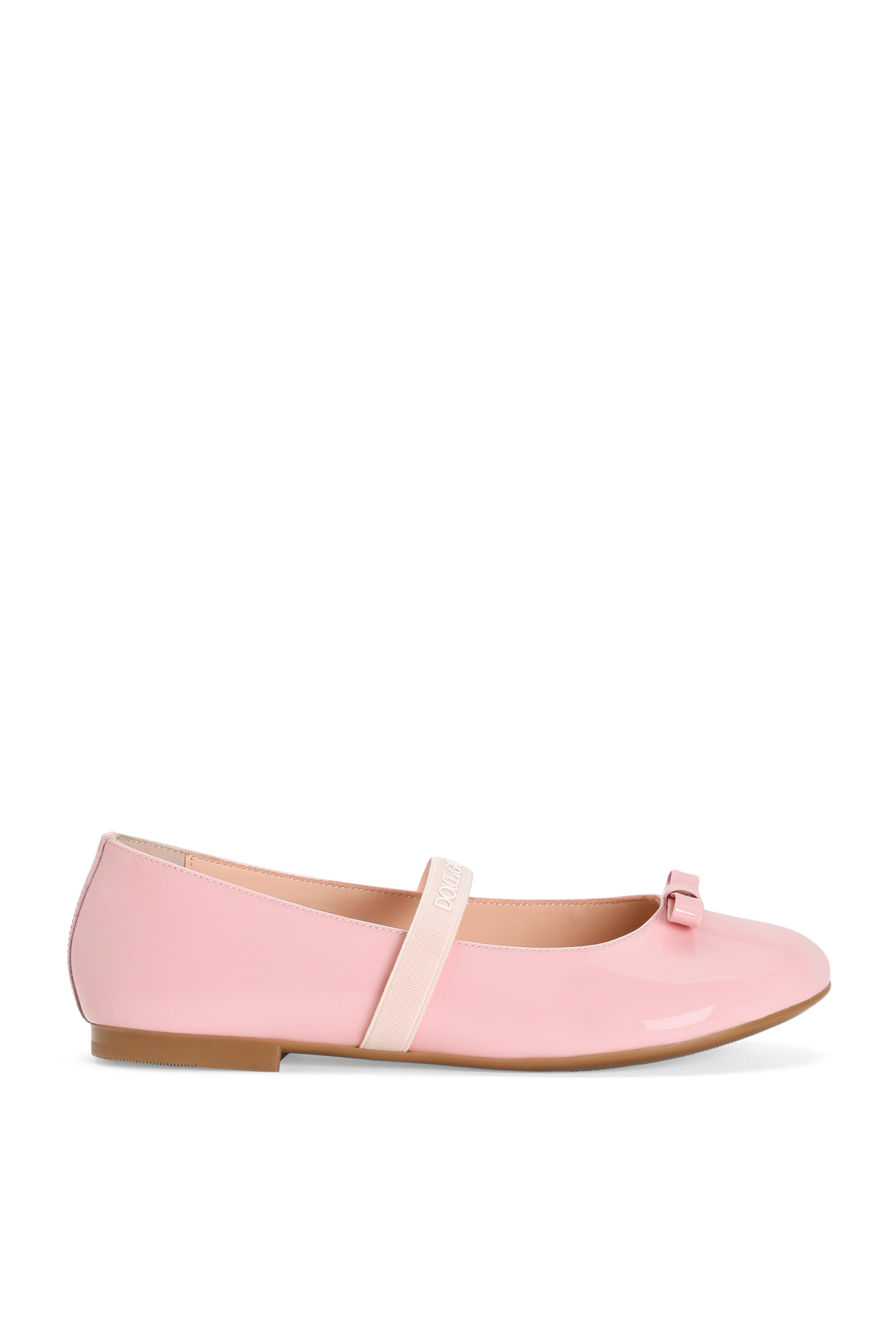 Kids Logo Elastic Band Ballet Flats