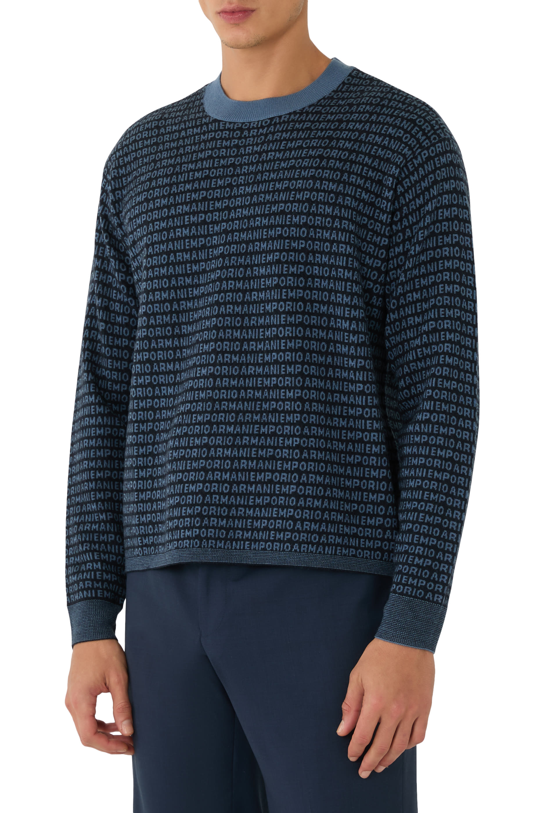  Virgin Wool Jumper With Signature Logo