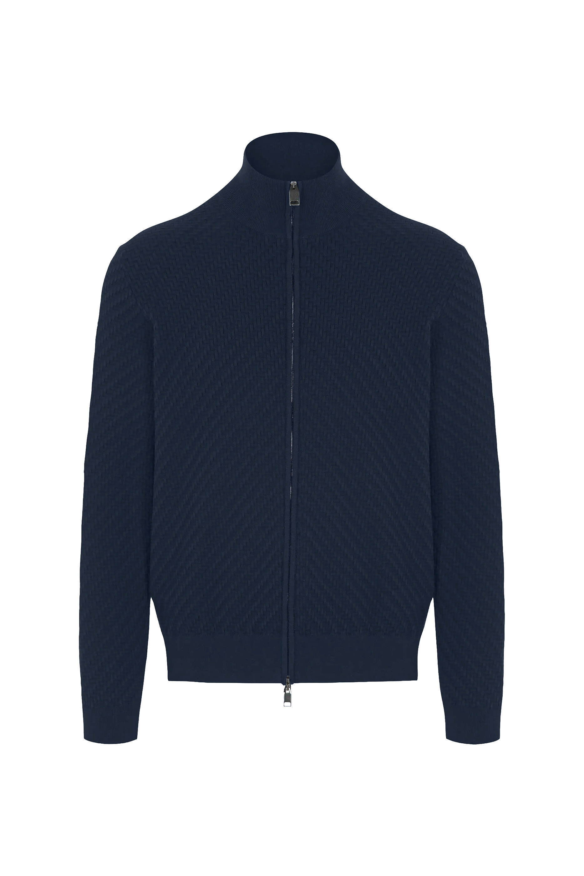 Trama Weave Full-Zip Sweater