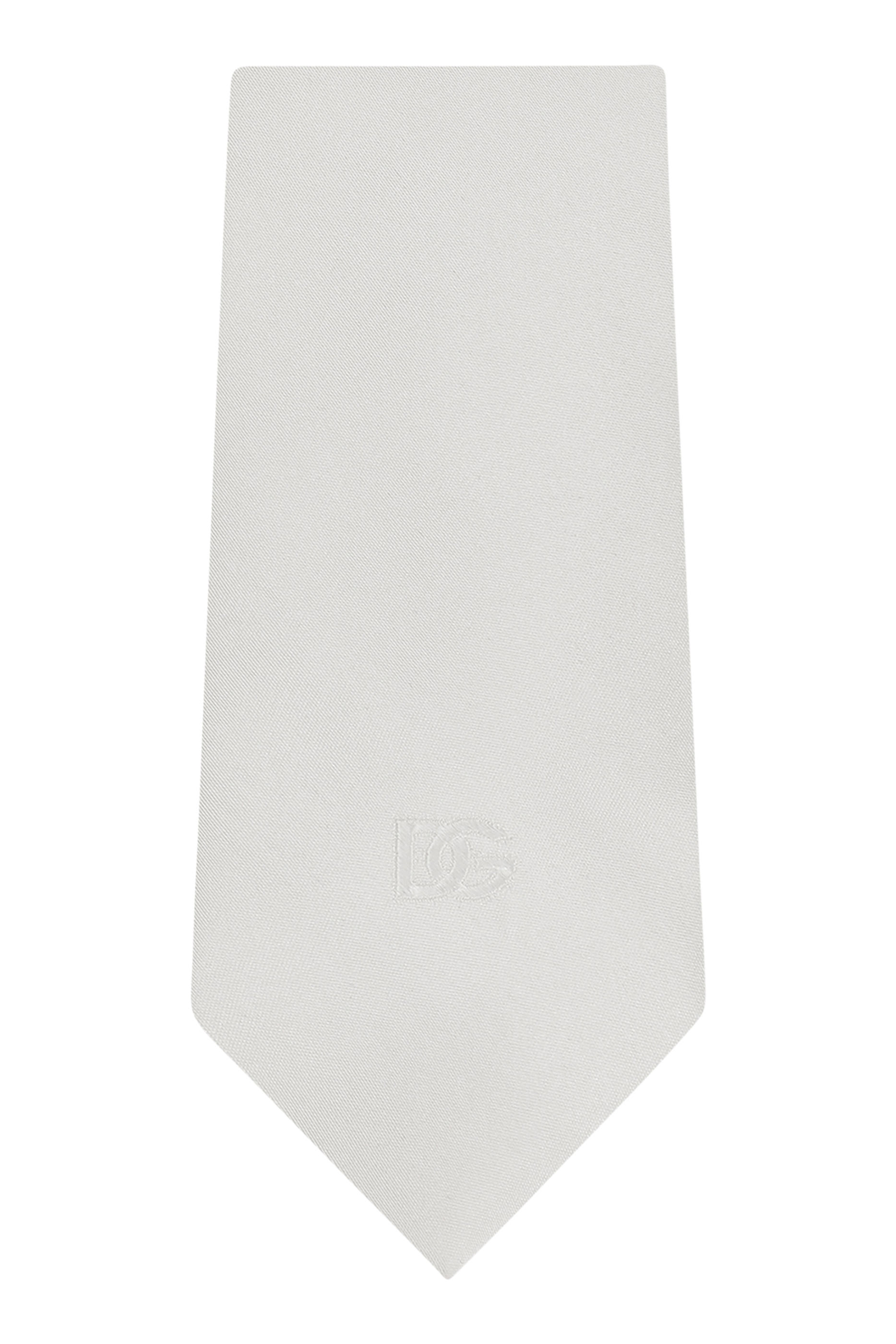 6-cm Silk Blade Tie with DG Logo Embroidery