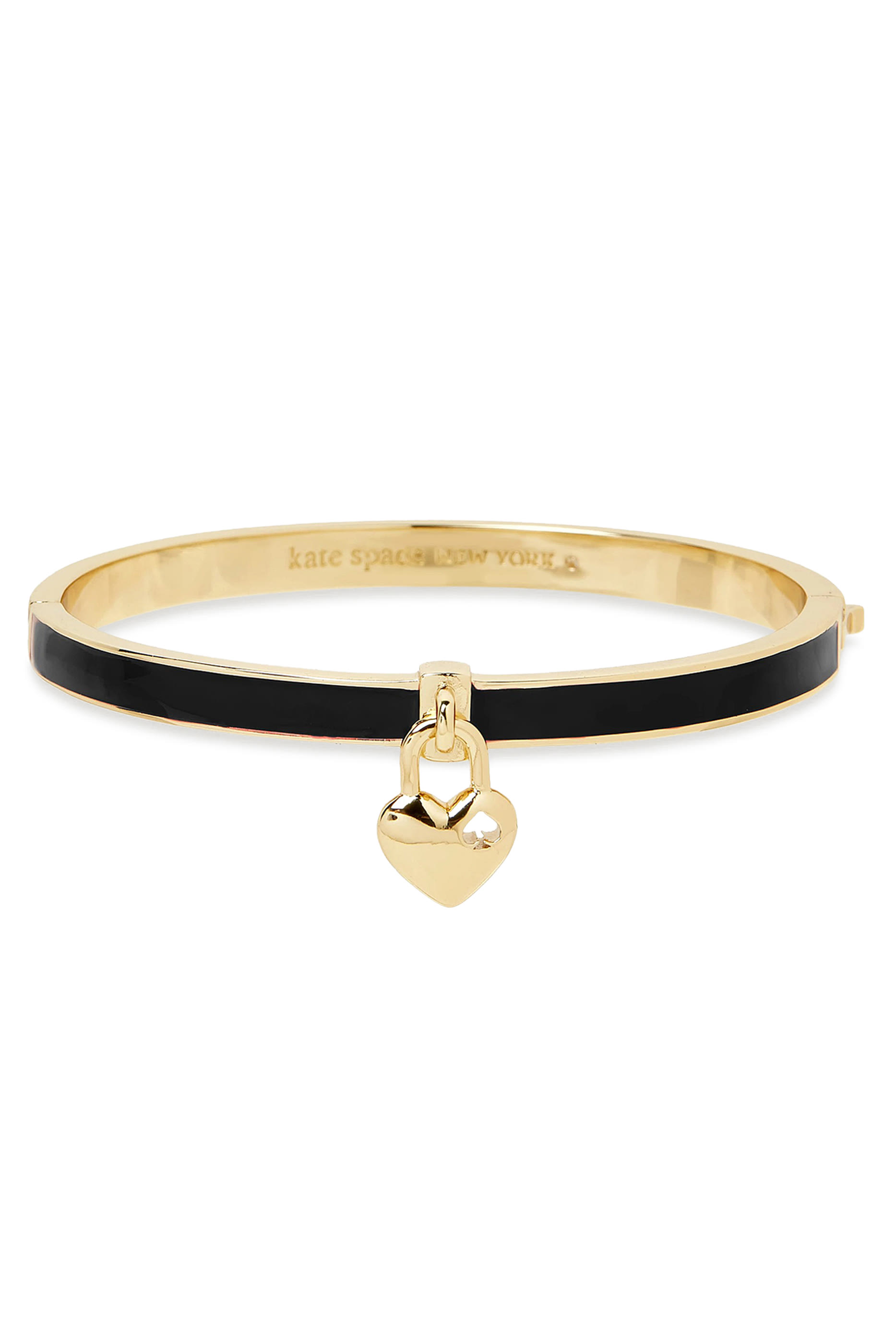 Heart Spade Thin Bangle, Stainless Steel & Enamel