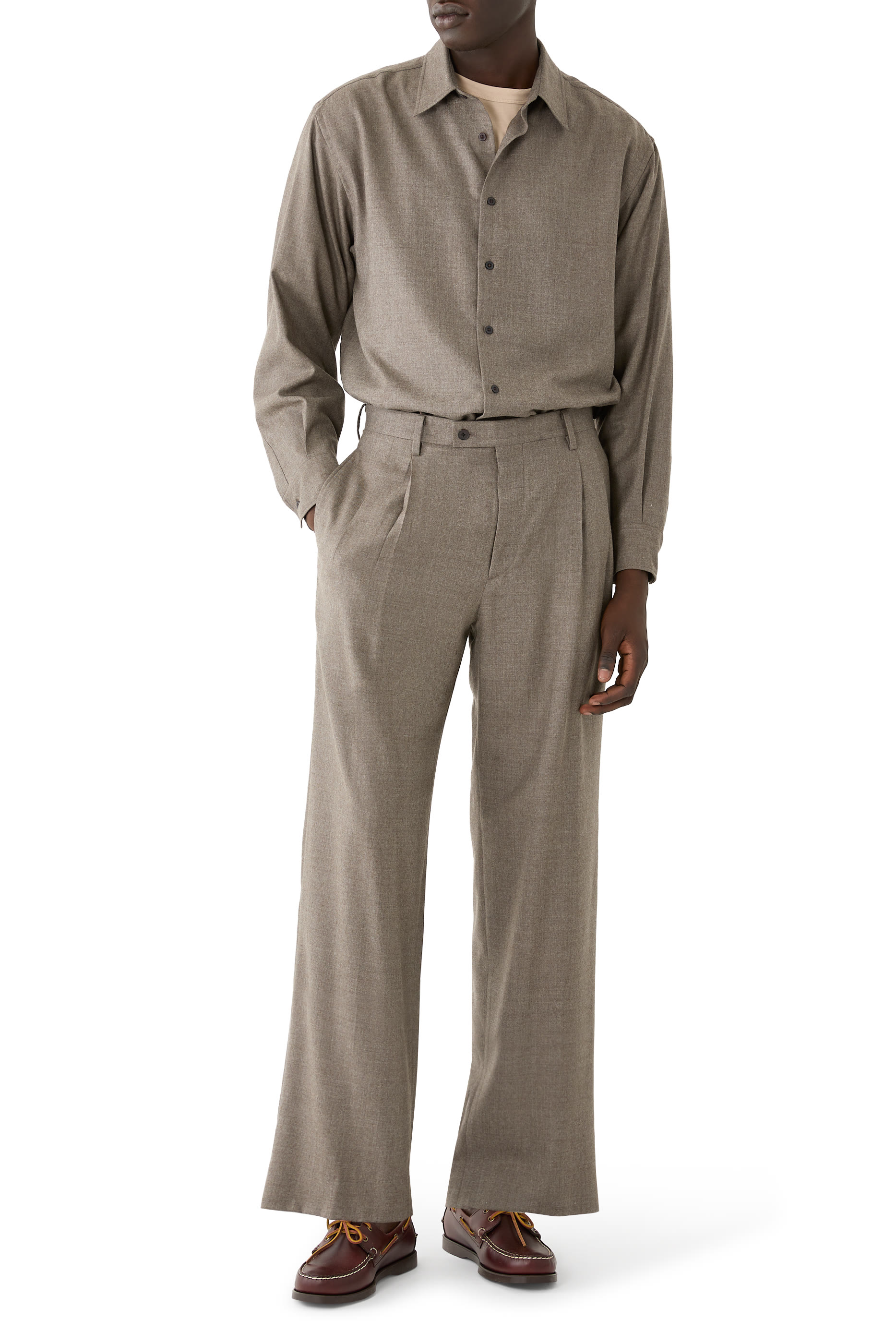 Super Light Wool Two-Tuck Slacks