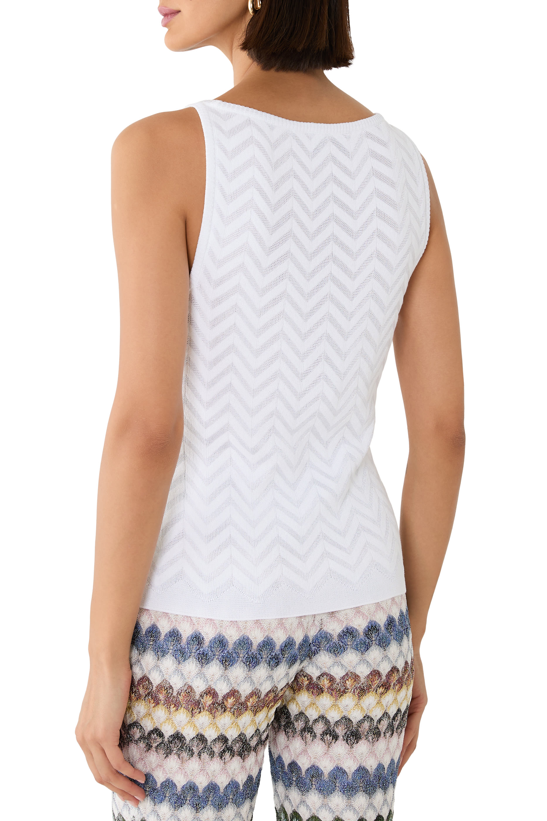 Stretch Chevron Tank Top
