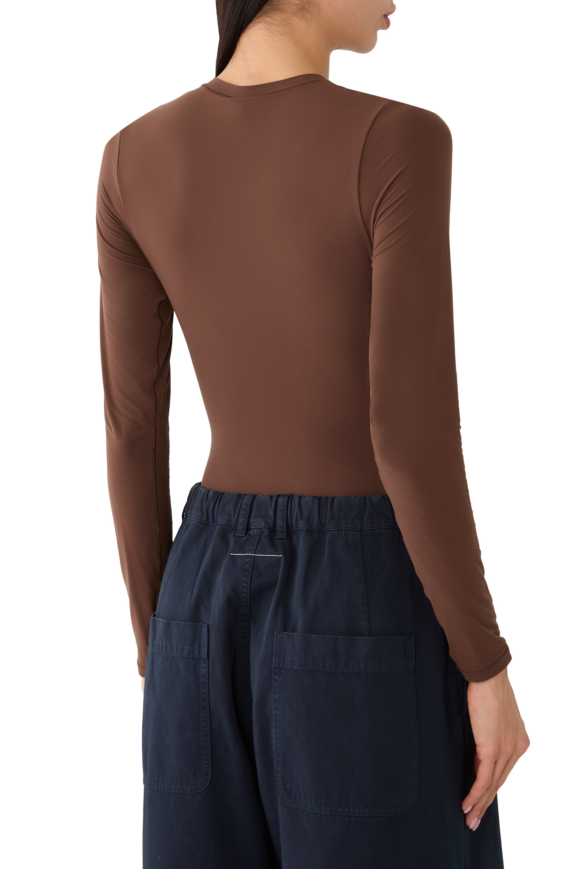  Long Sleeve Crew Neck Bodysuit