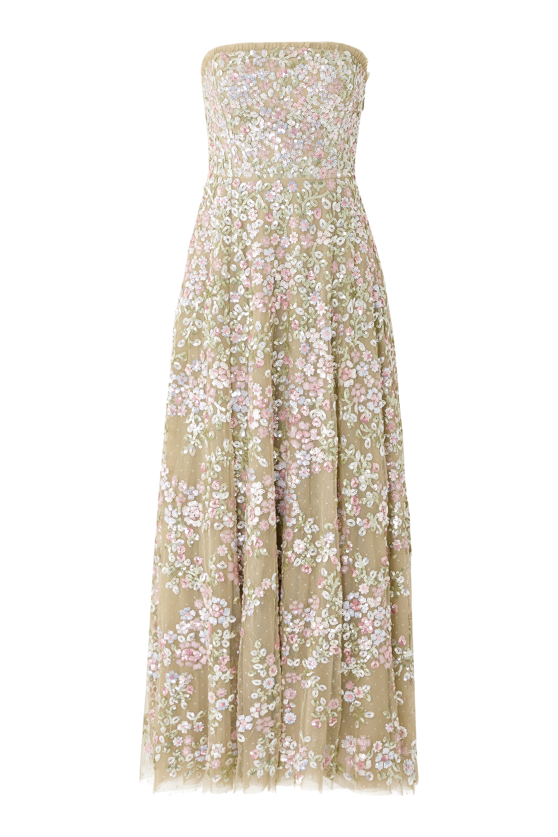 Dream Garland Strapless Gown