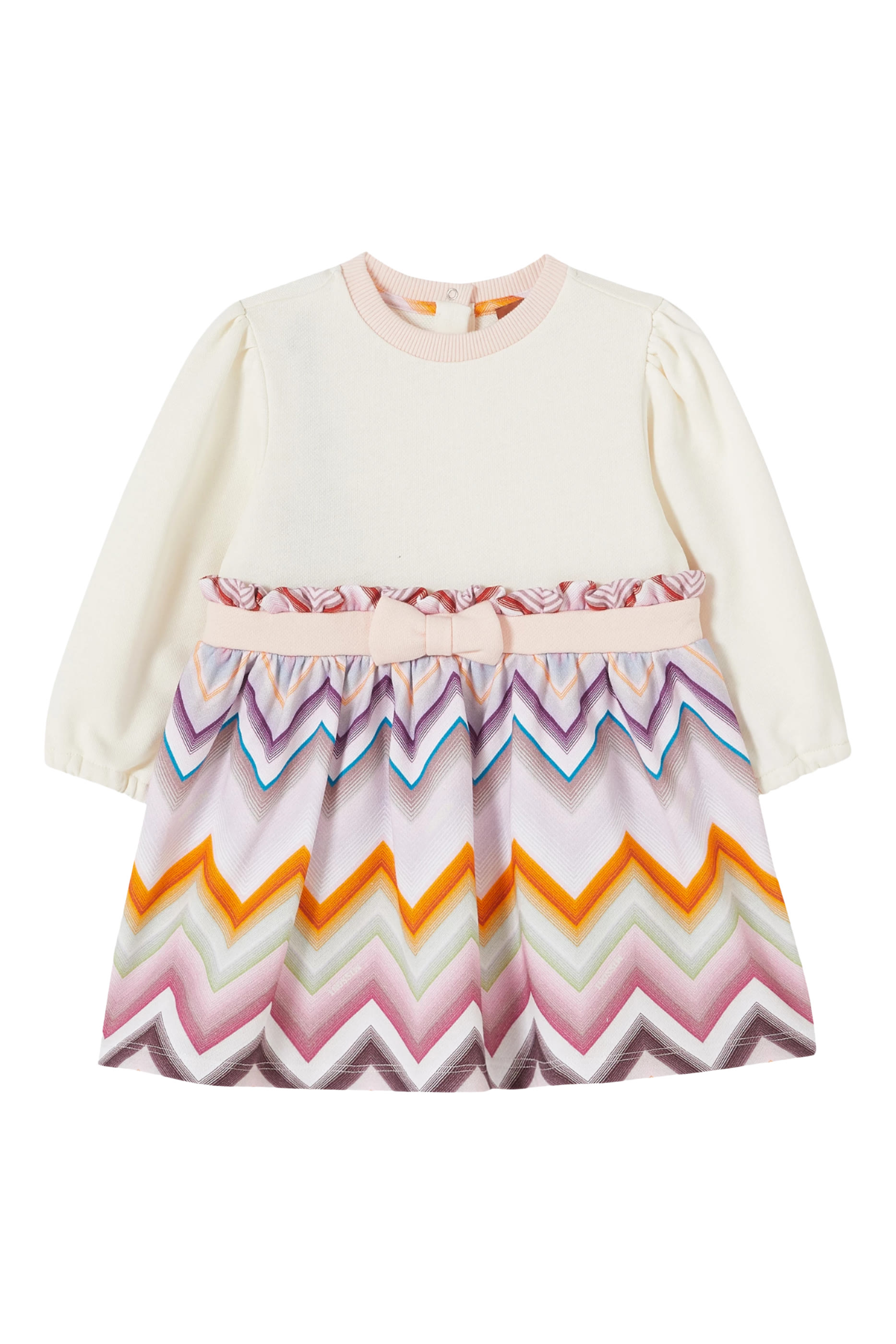 Kids Chevron Long Sleeve Fleece Dress