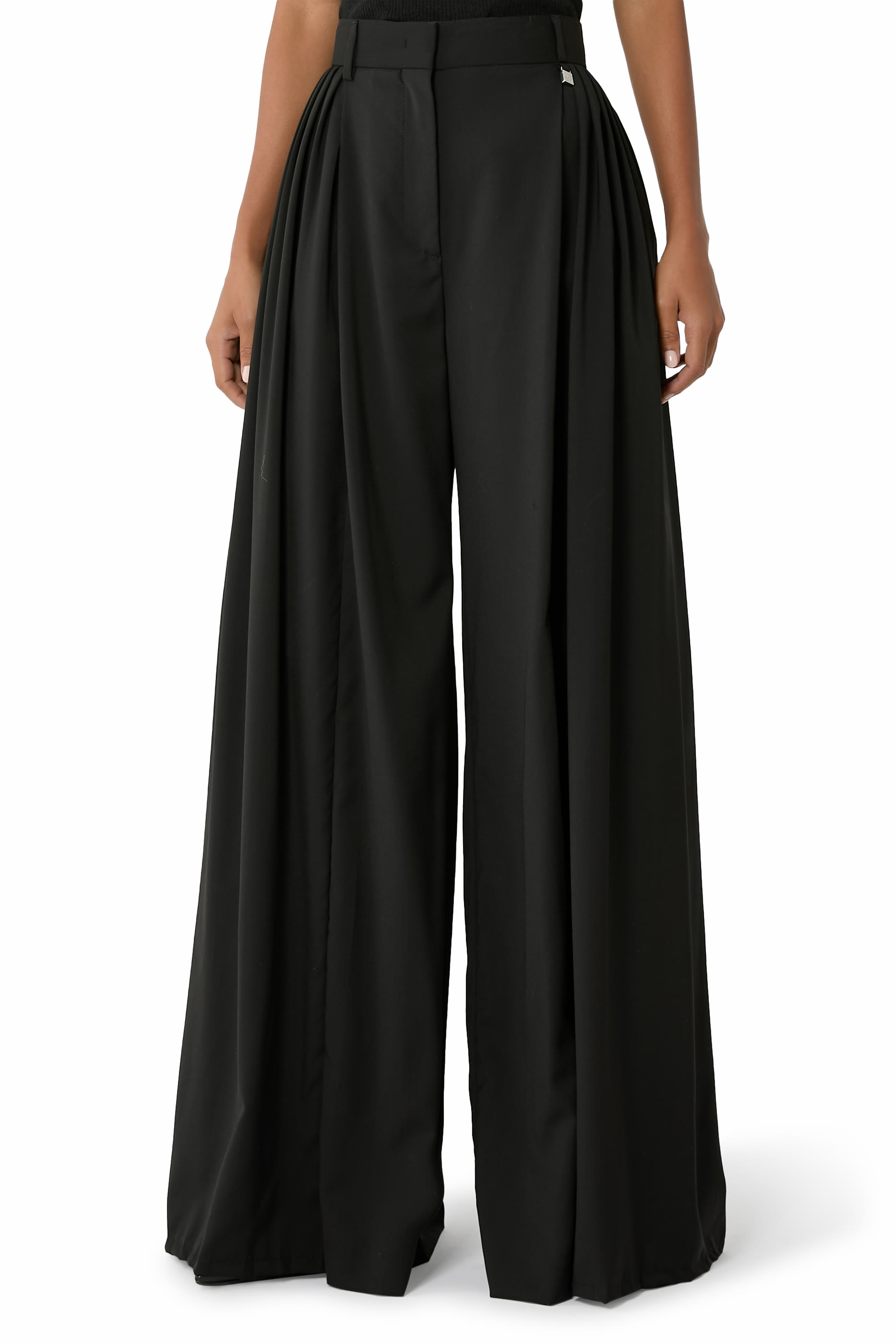 Wool Wide Leg Pants