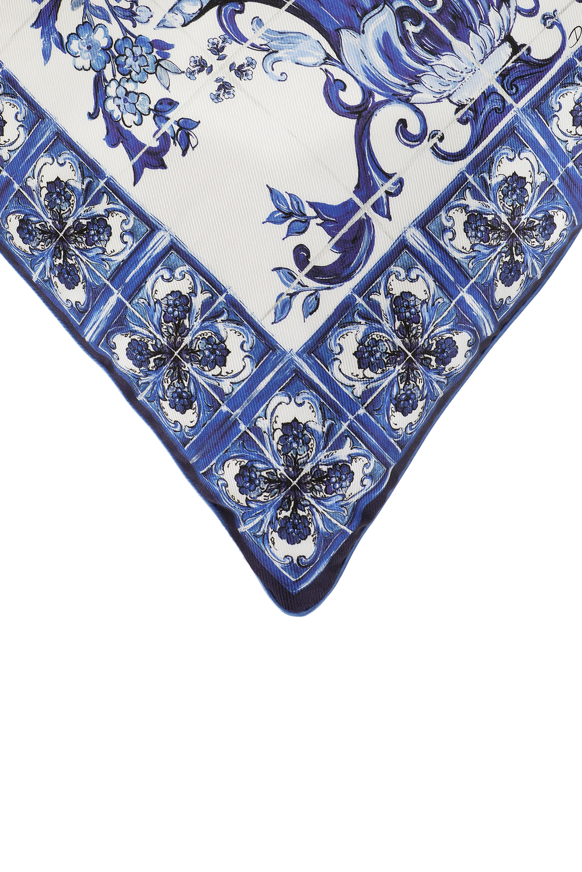 Blu Mediterraneo Silk Twill Cushion Small