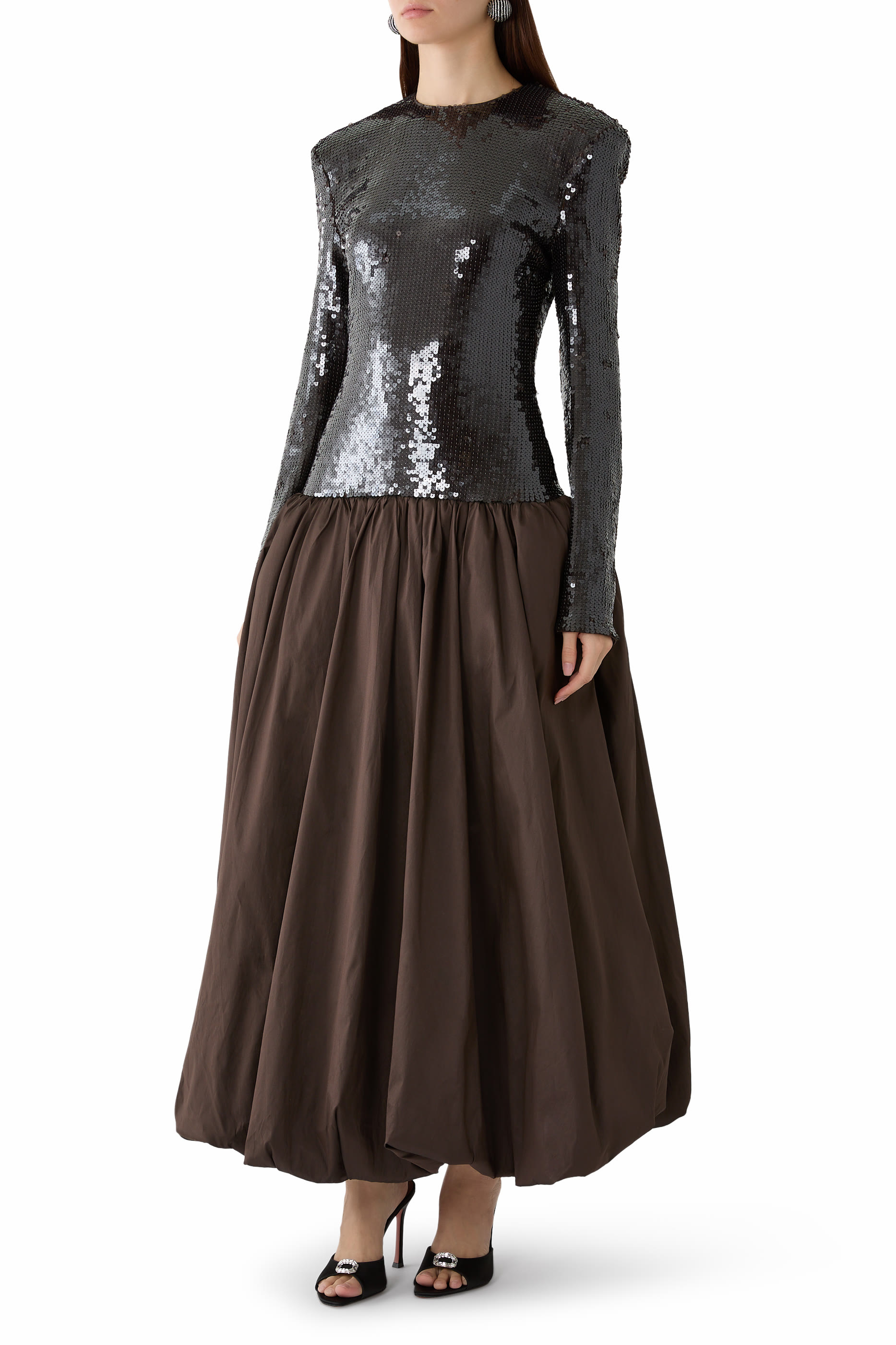 Sequins Maxi Bubble Dress