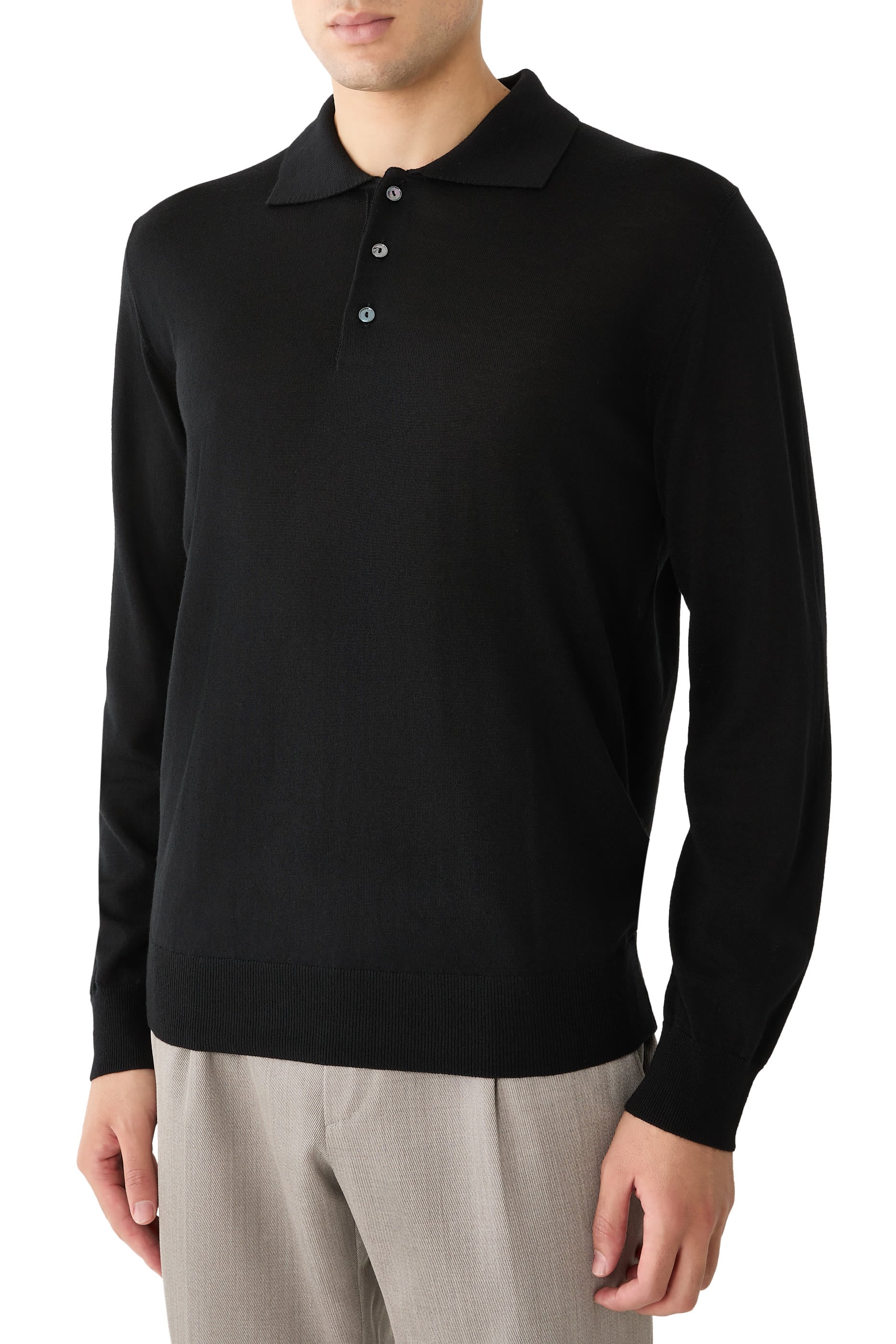 Merino Fine Knit Polo Shirt