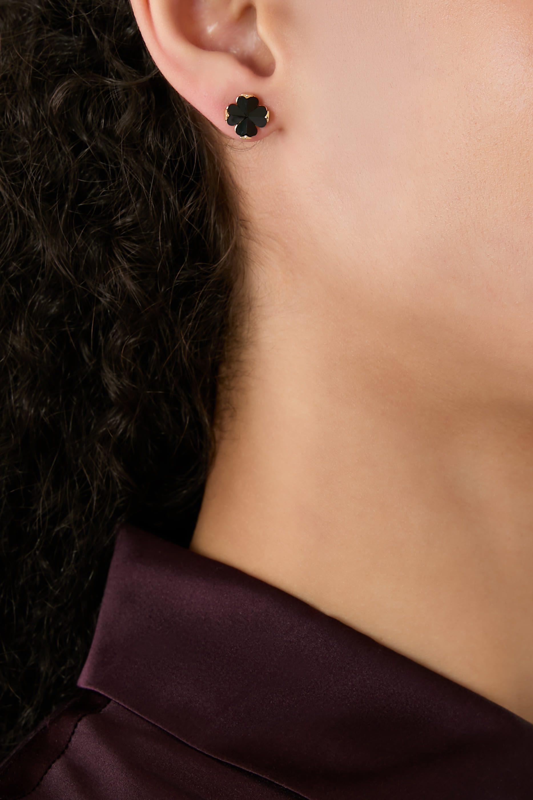 Spade Flower Studs 