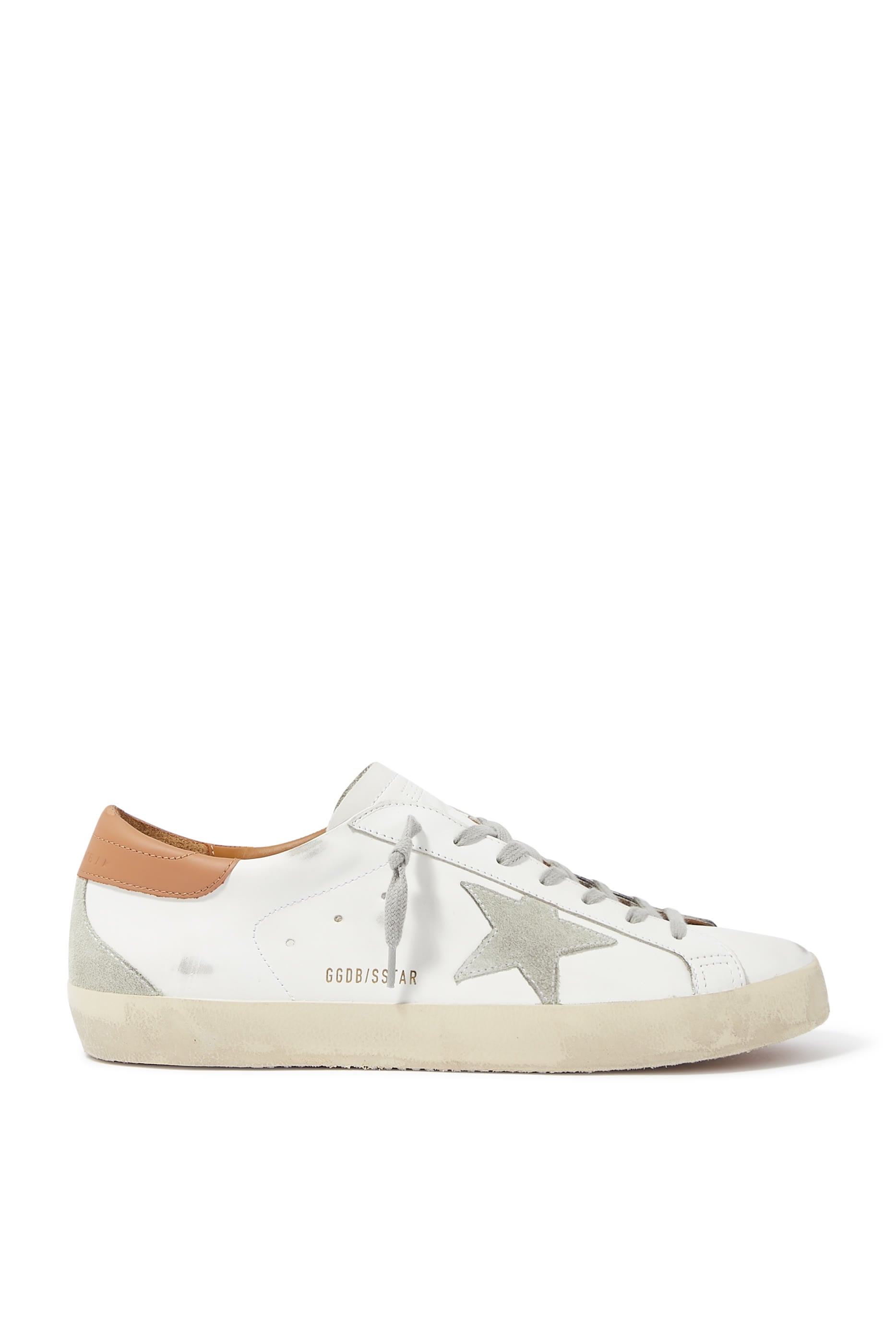Super-Star Sneakers with Suede Star and Heel Tab
