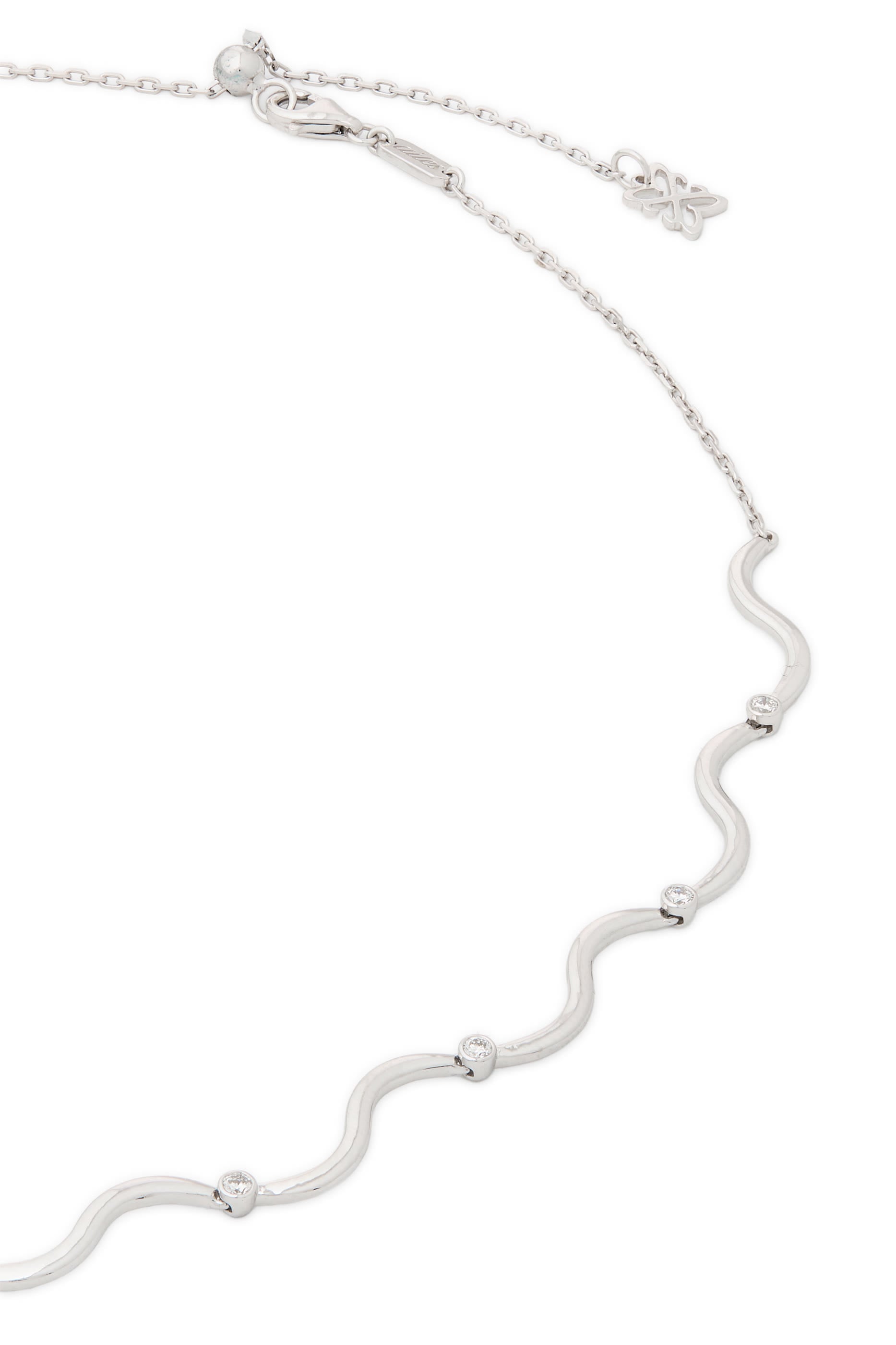 Wave Choker, 18K White Gold & Diamonds