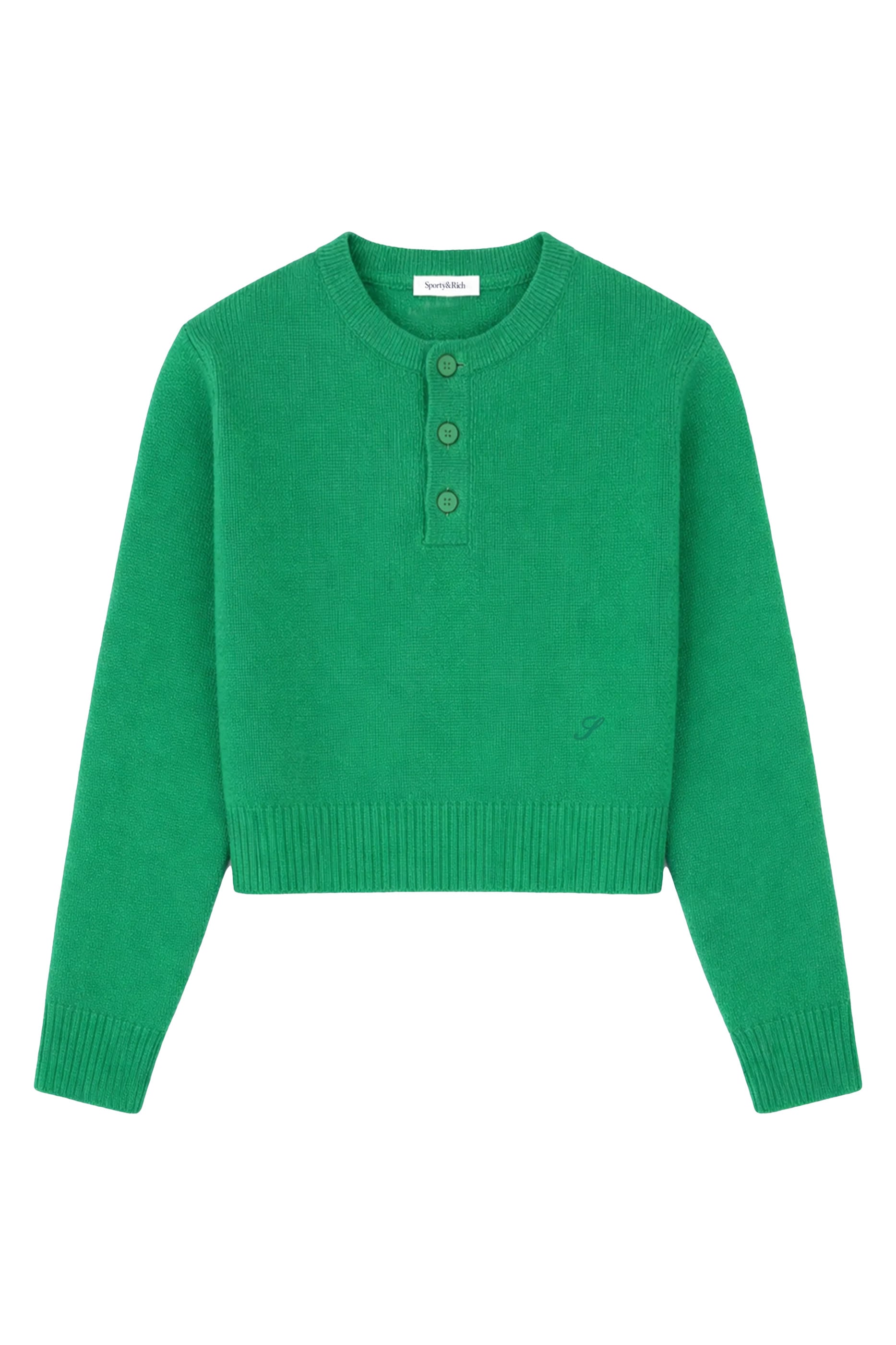 Logo Cashmere Henley Knit