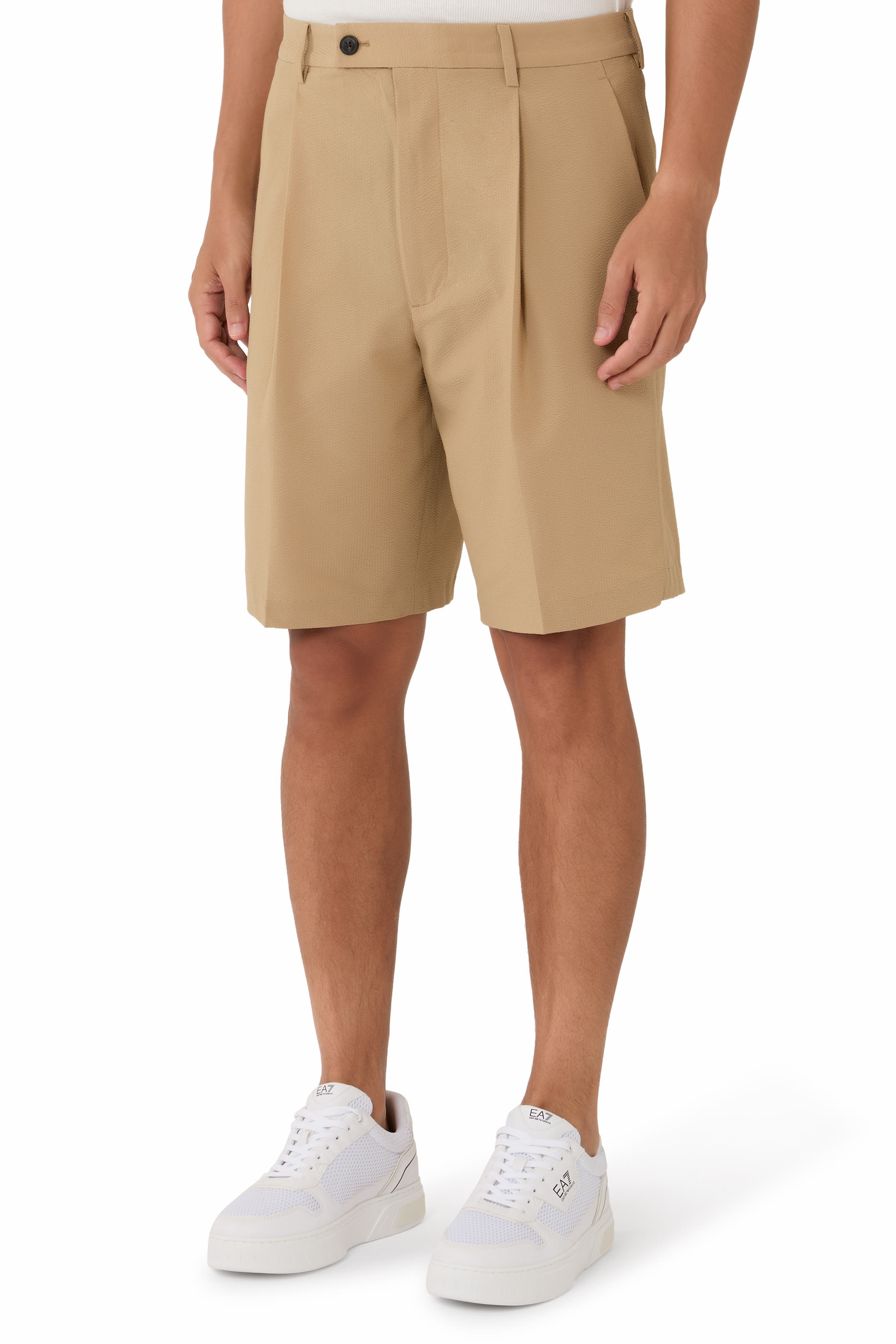 Down and Feather Padding Bermuda Shorts