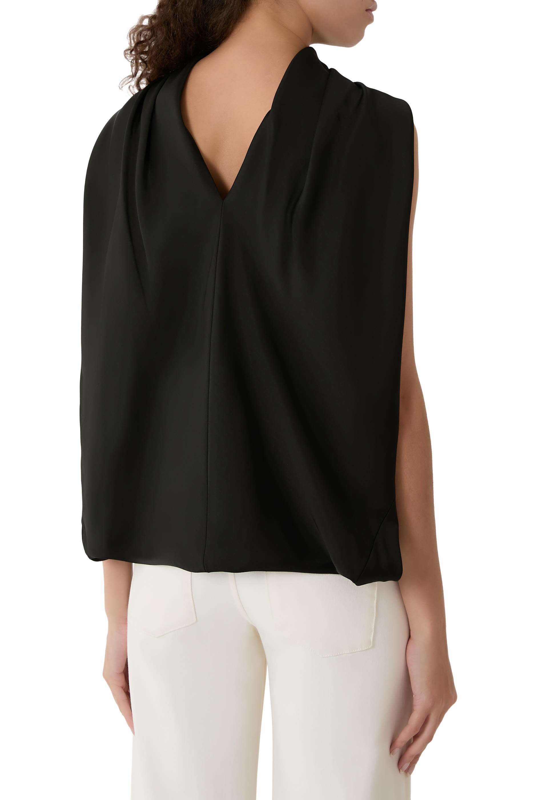 Scarlett Satin Cape Top