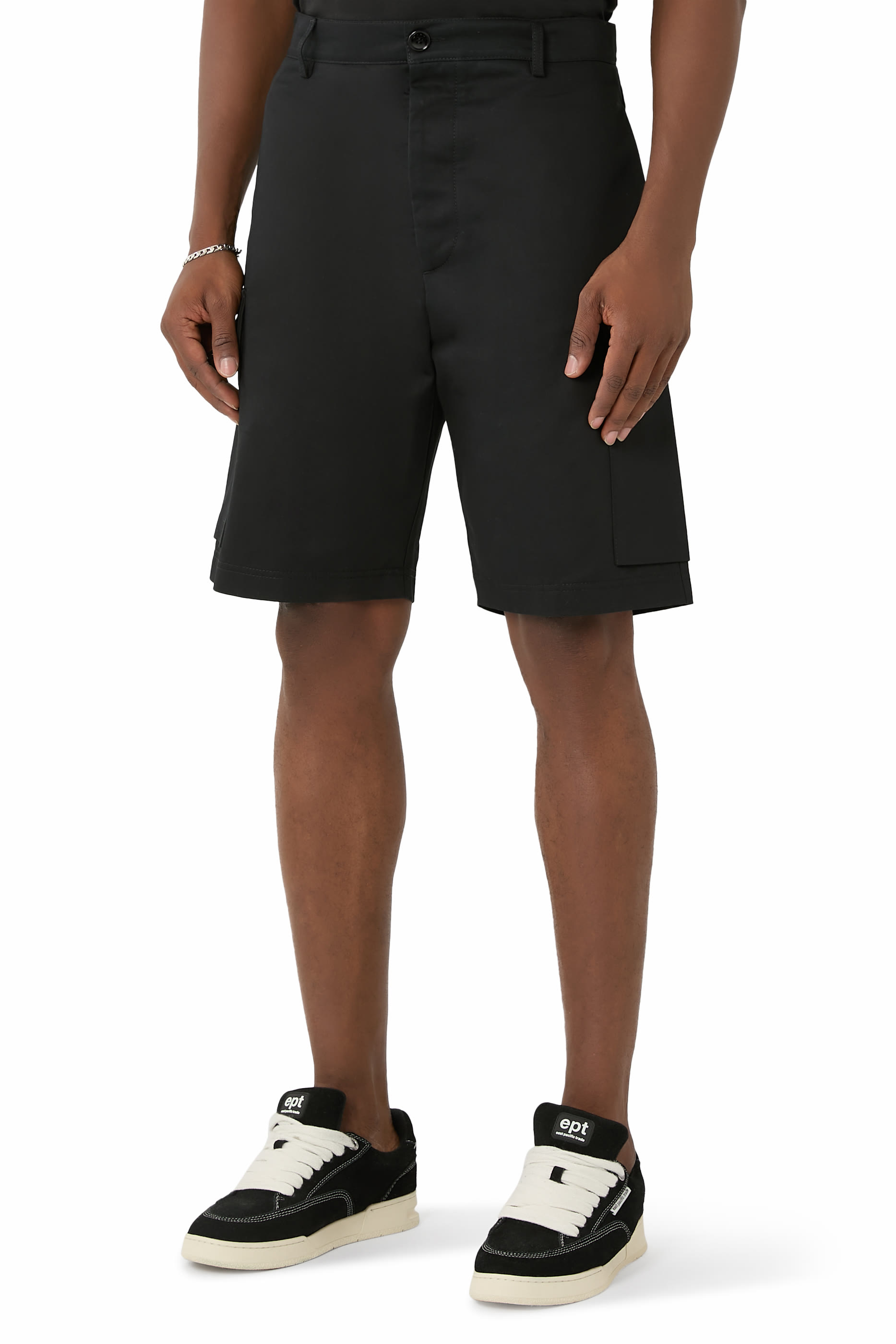 Organic Gabardine Cargo Shorts