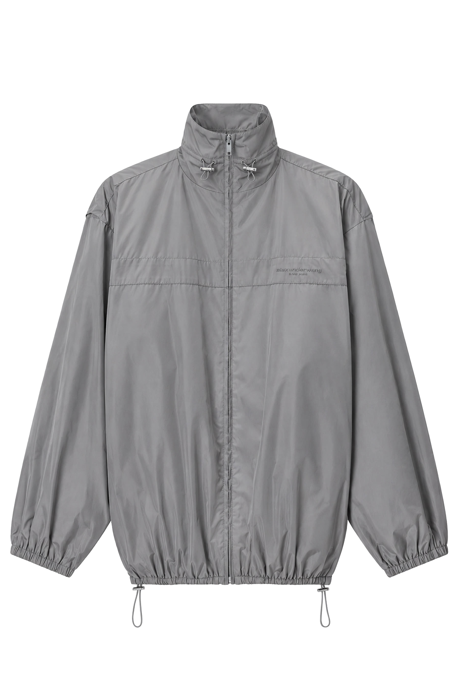 Oversized Track Jacket With Gathered Collar