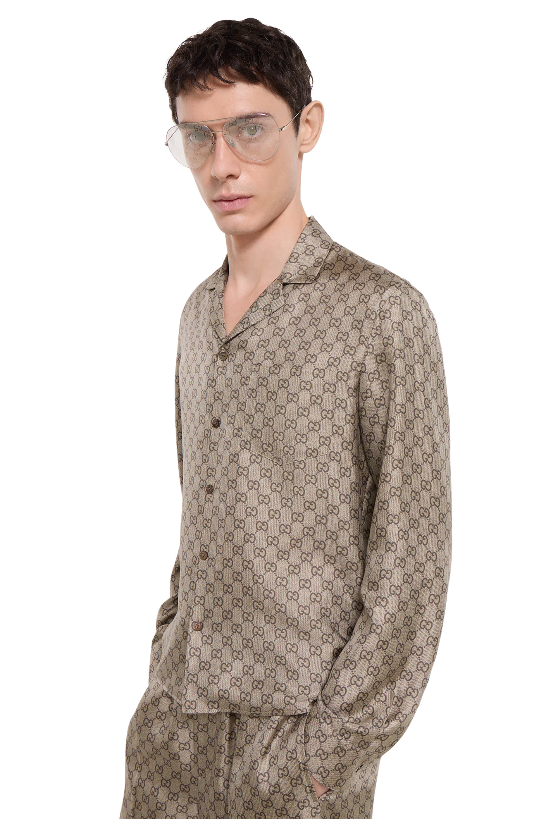 All-Over GG Print Bowling Shirt