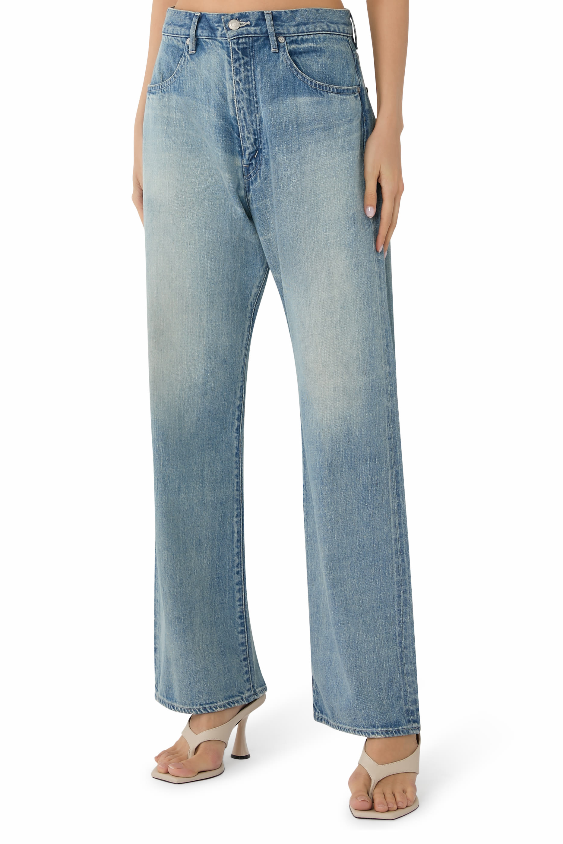 Selvedge Faded Light Denim Pants