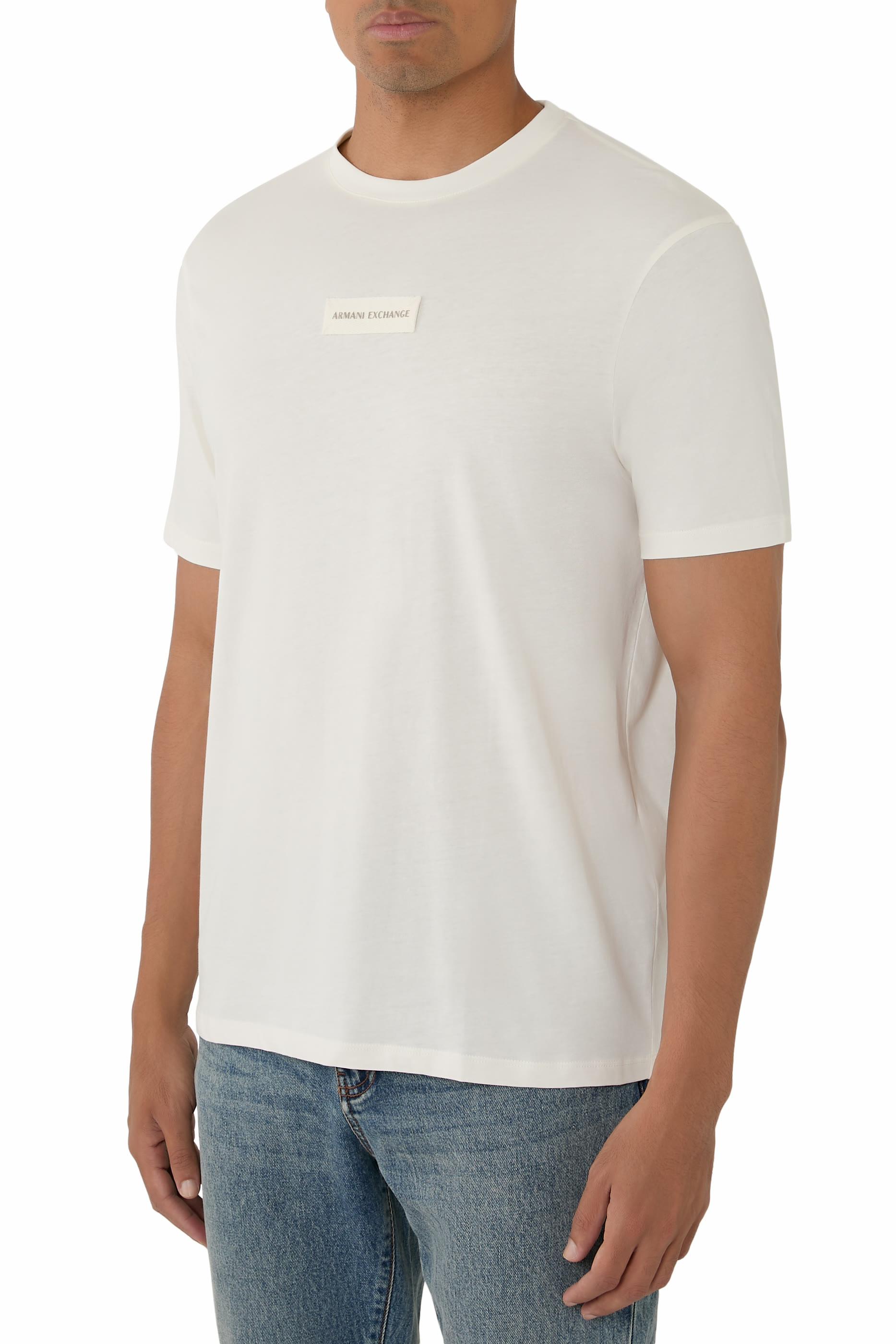 AX Logo Cotton-Jersey T-Shirt