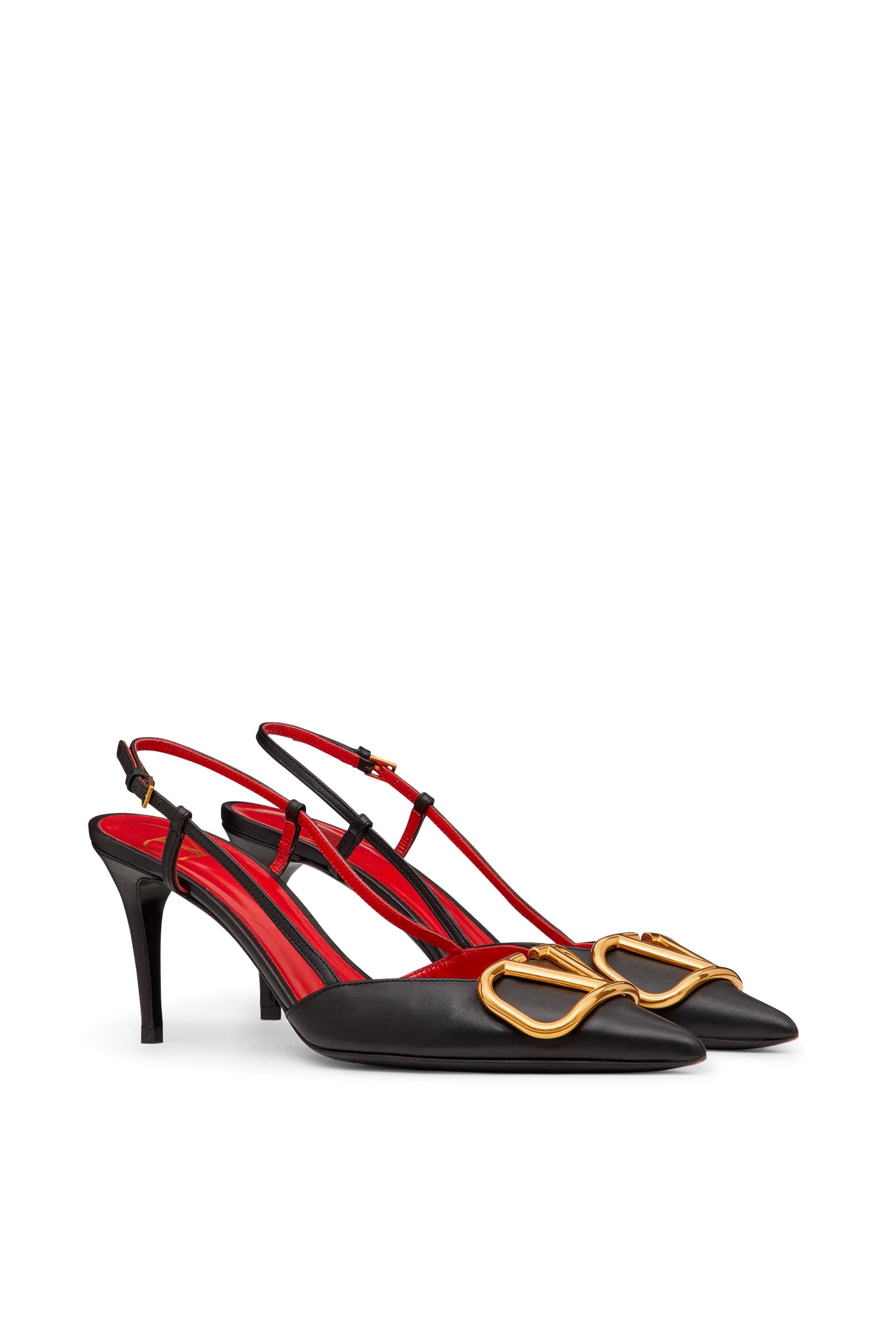 VLogo Signature 80 Slingback Leather Pumps