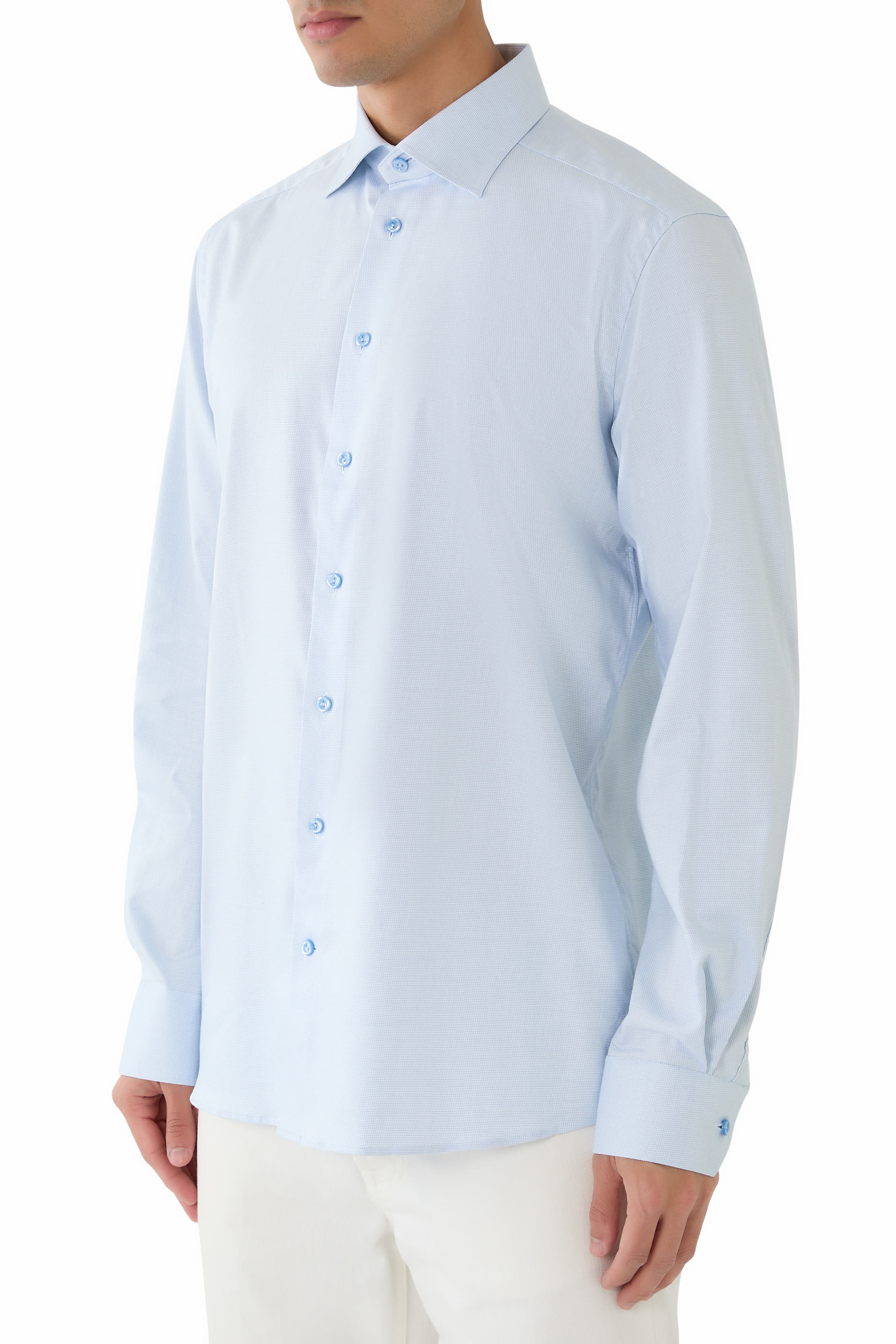 Semi Solid Cotton TENCEL™ Lyocell Shirt 