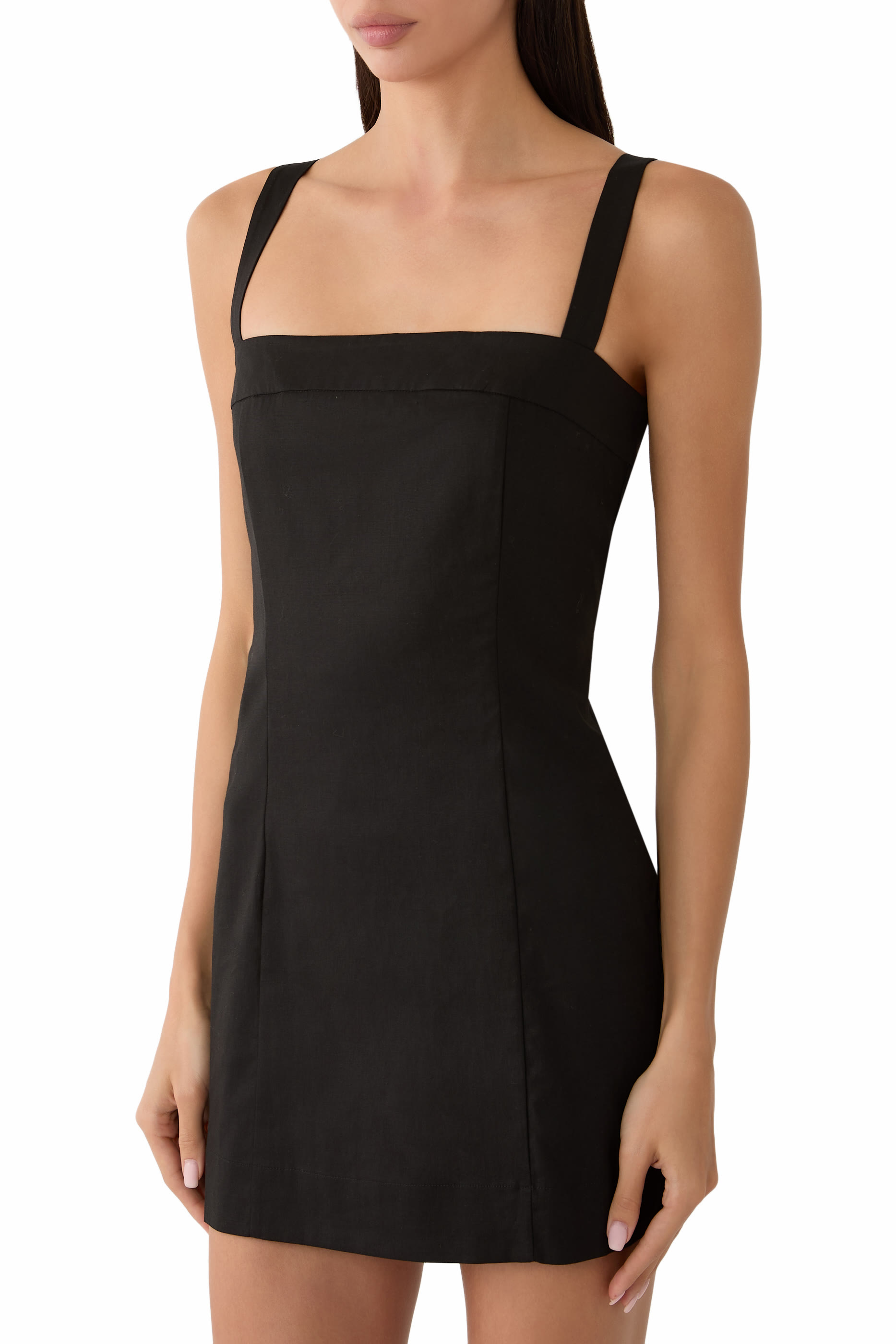 Structured Linen Mini Dress 