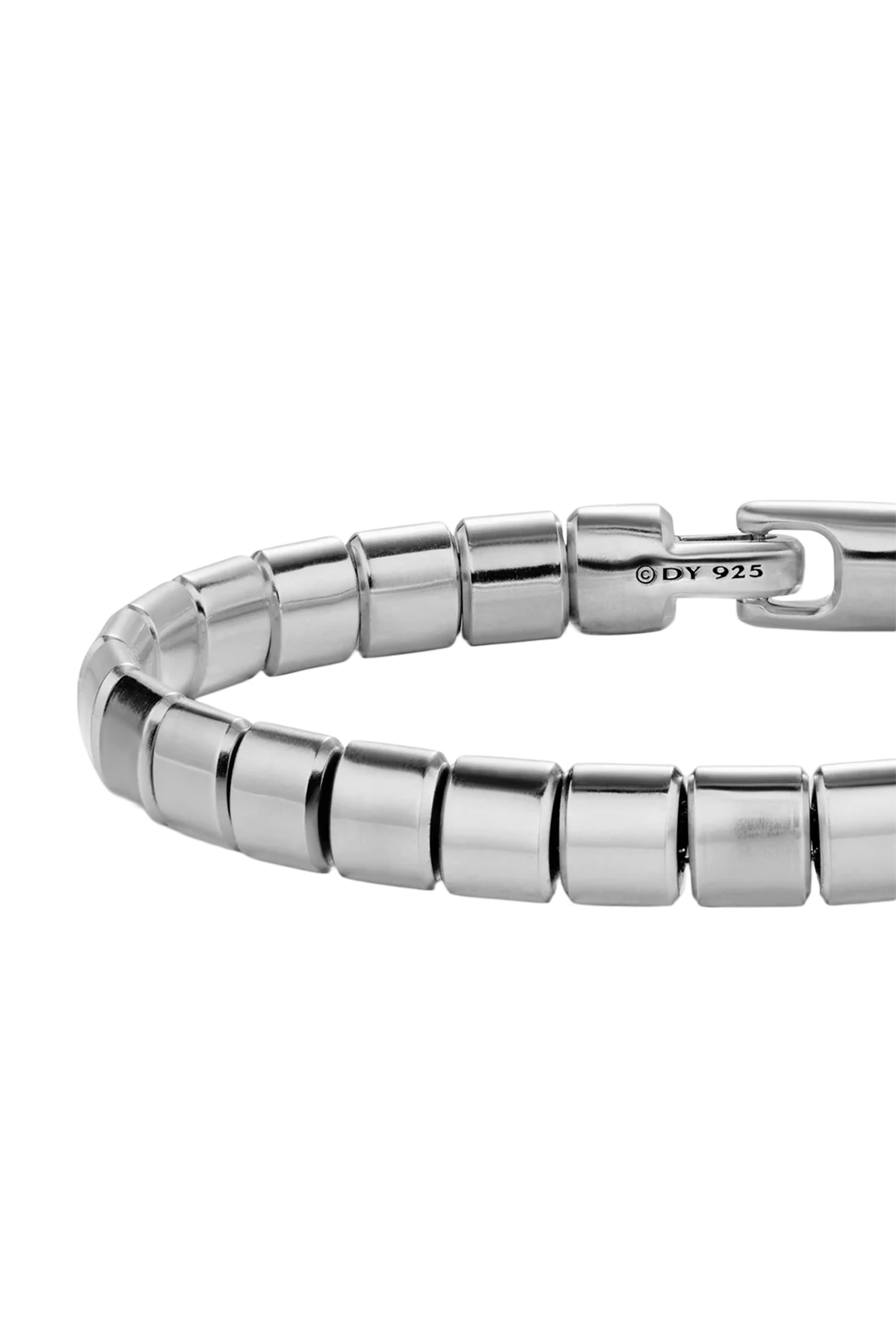 Spiritual Beads Flat Bead Bracelet, Sterling Silver