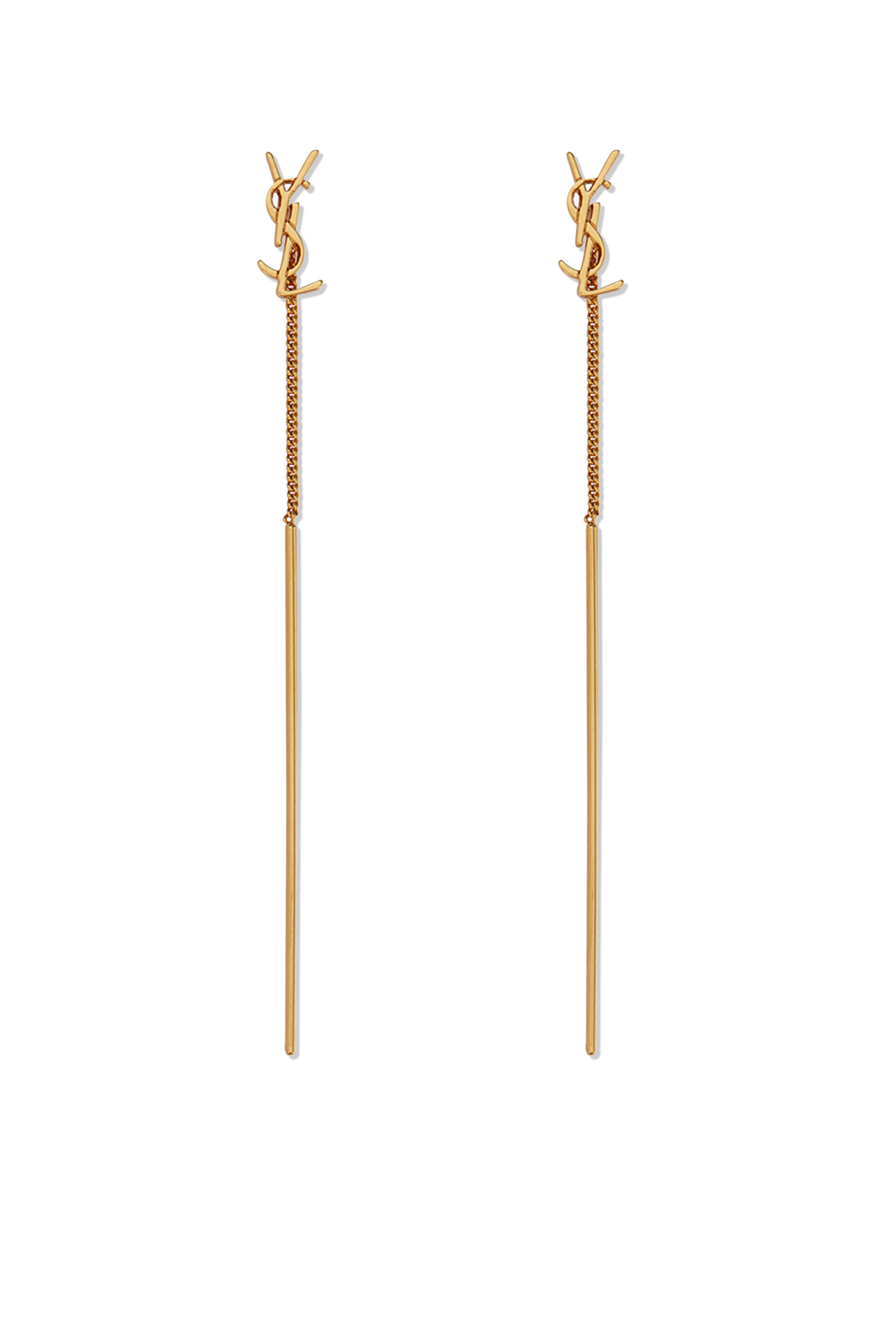 Cassandre Threader Earrings in Metal, Brass