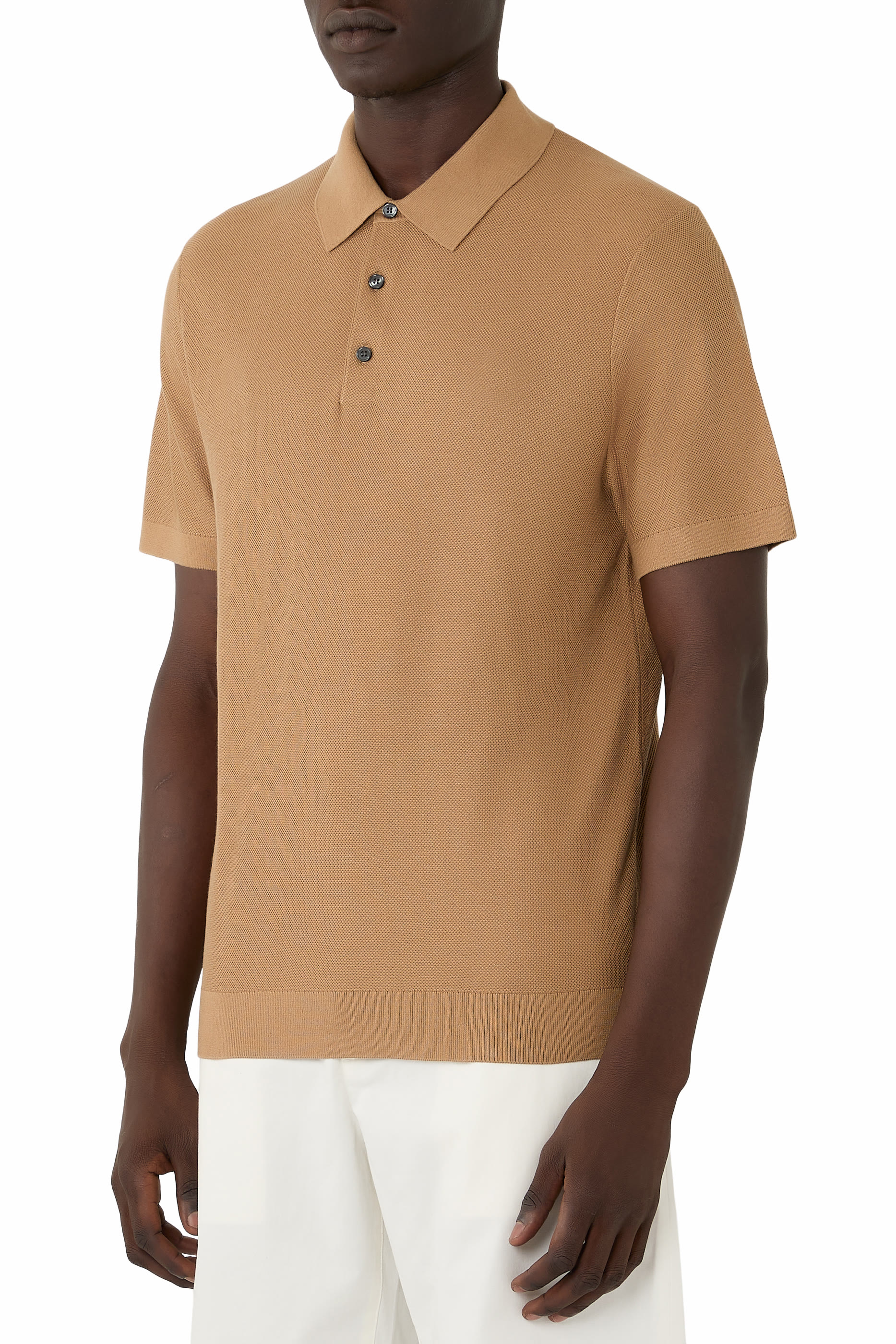 Silk-Cotton Polo Shirt