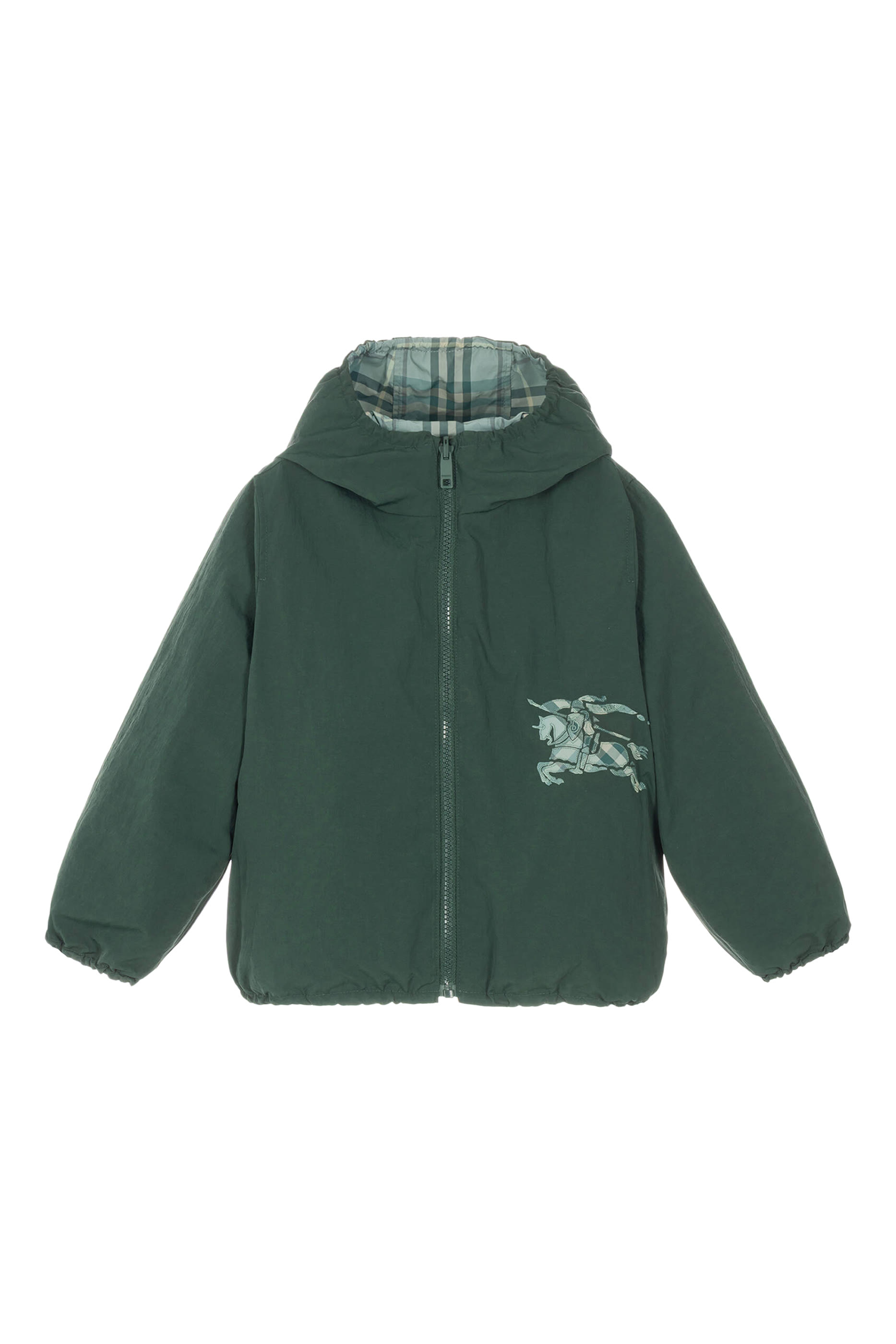 Kids Reversible Check Hooded Jacket 