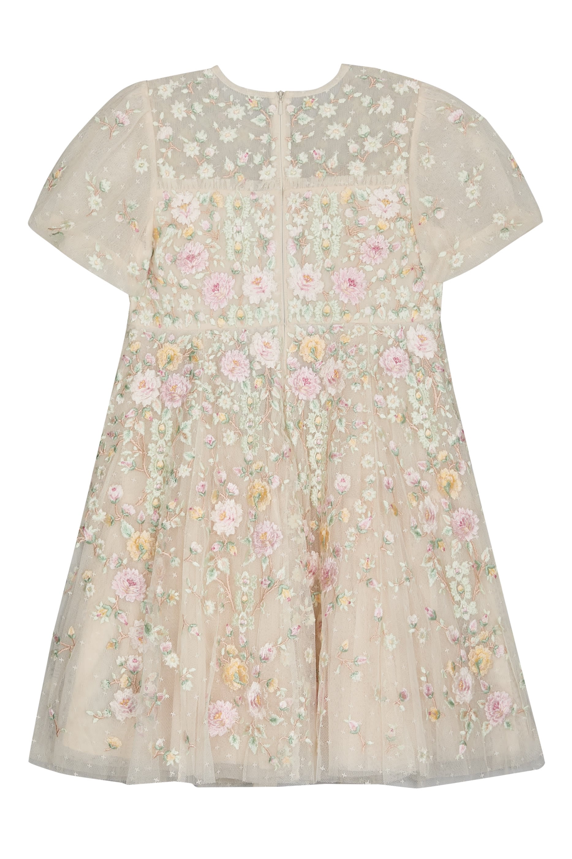 Kids Garden Rose Puff Sleeve Dress