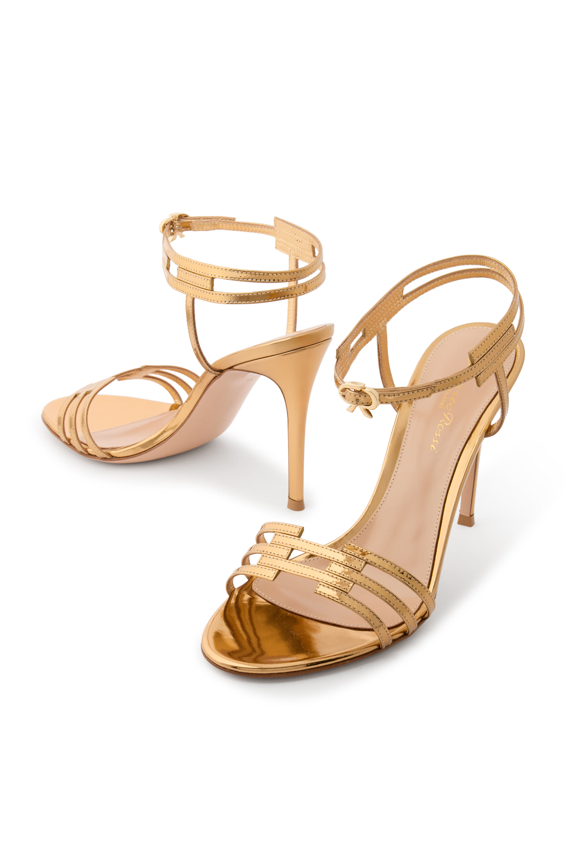 95 Sandals in Metallic Leather