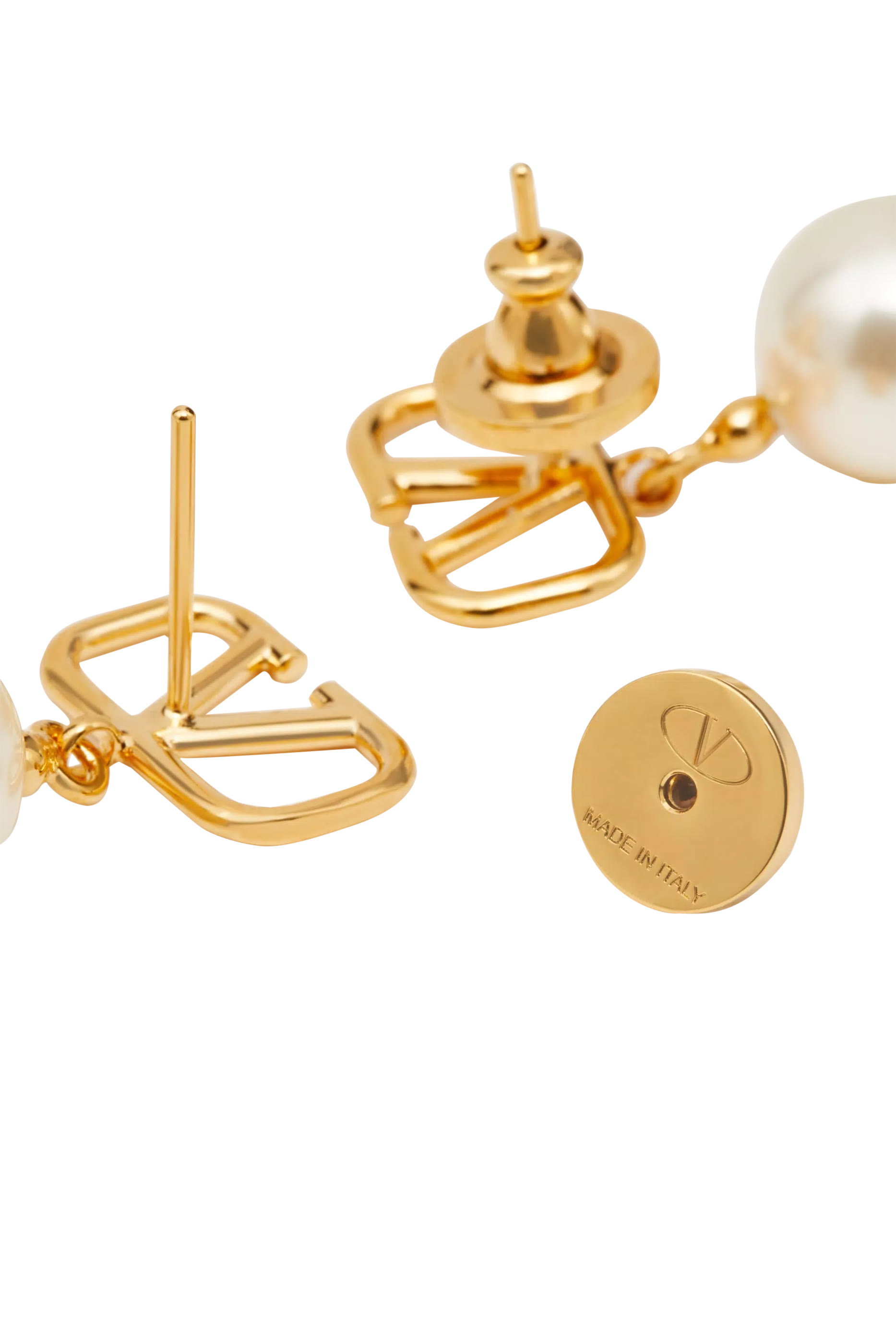  VLogo Signature Earrings With Swarovski® Pearls 