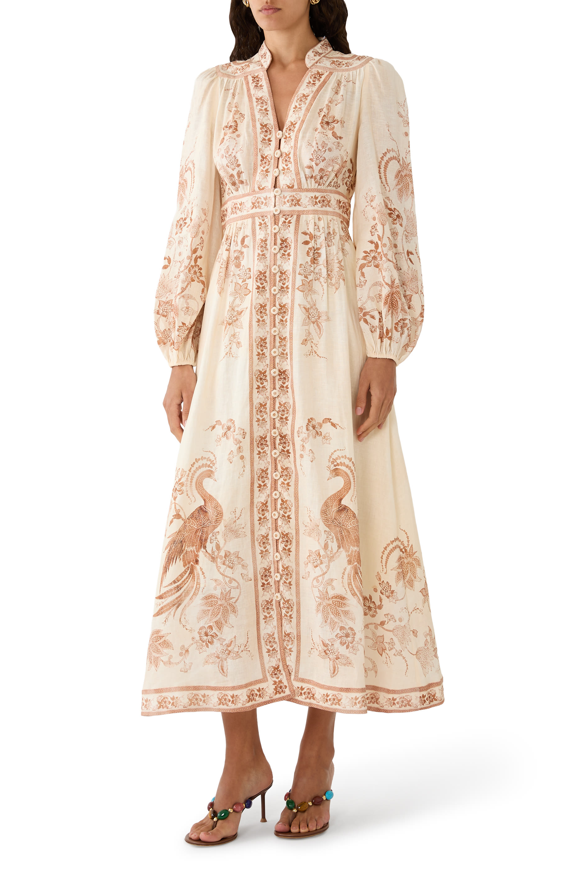  Indra Plunge Midi Dress