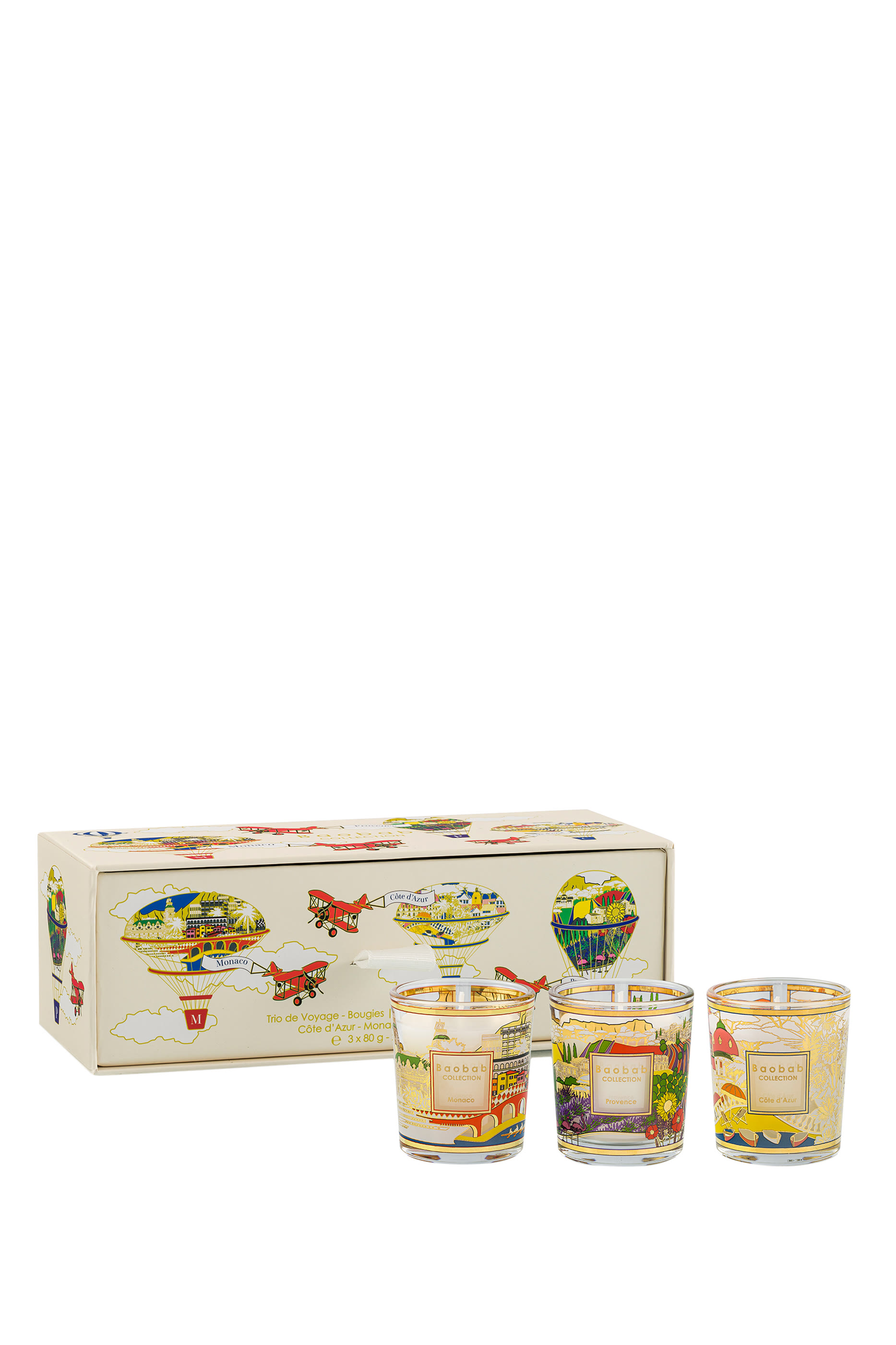 Provence&ndash;Monaco&ndash;C&ocirc;te d'Azur Trio Travel Candles