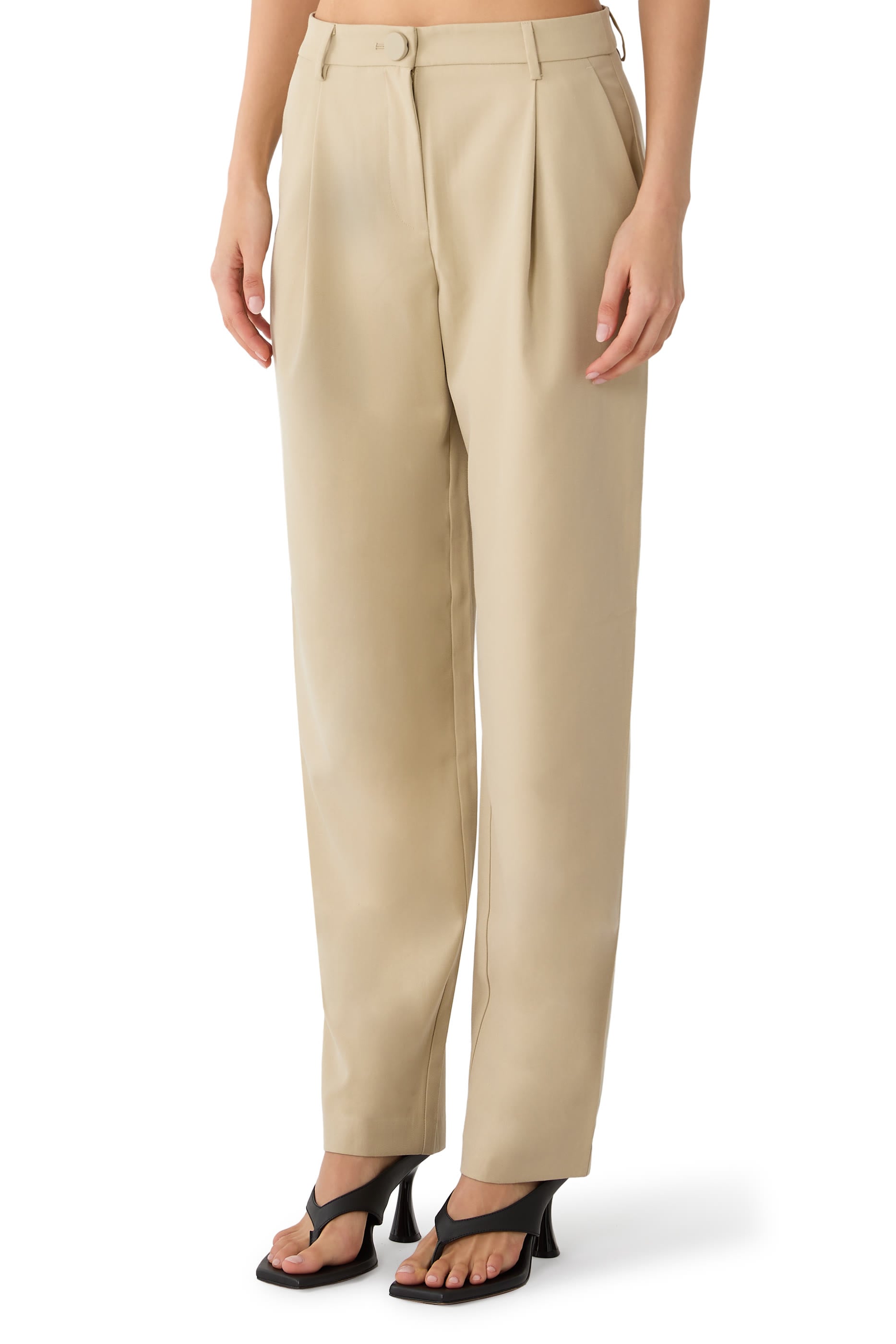 Logo Pleated Trousers