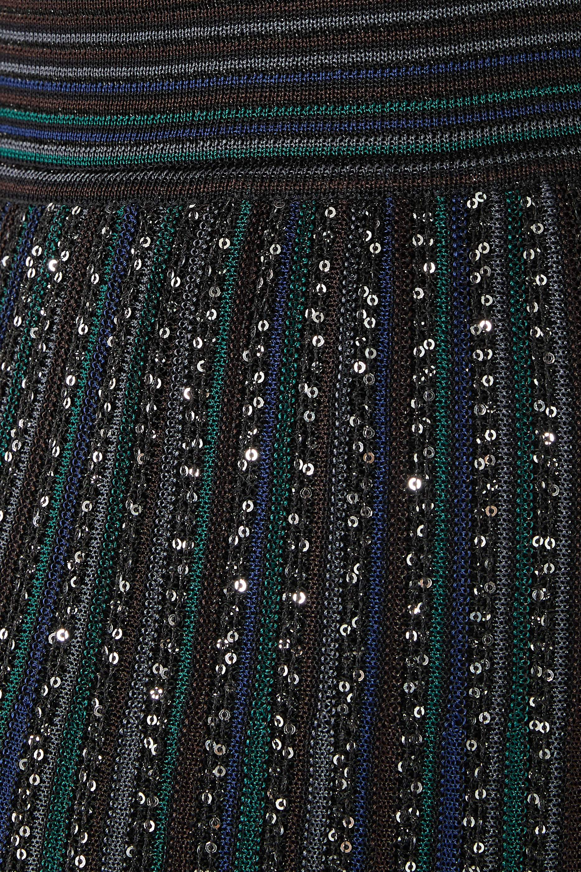 Striped Partial Long Skirt