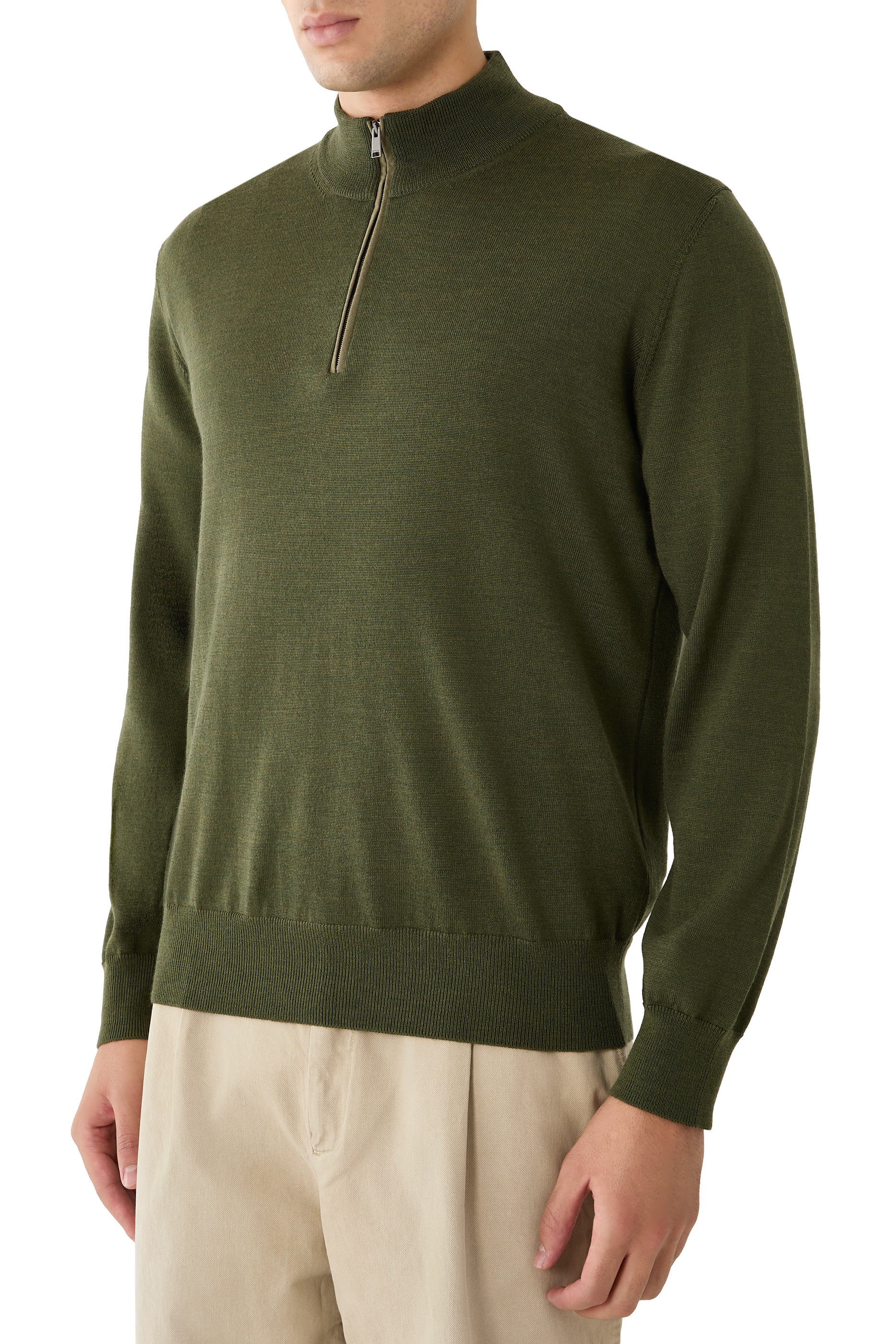 Logo Quarter Zip Sweater