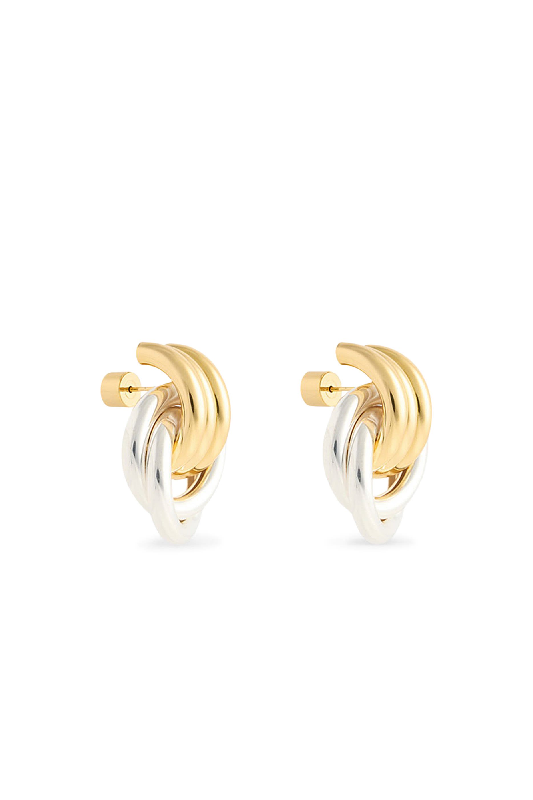 Baby Knot Earrings, 18k Gold + Silver PVD Plated Stainless Steel