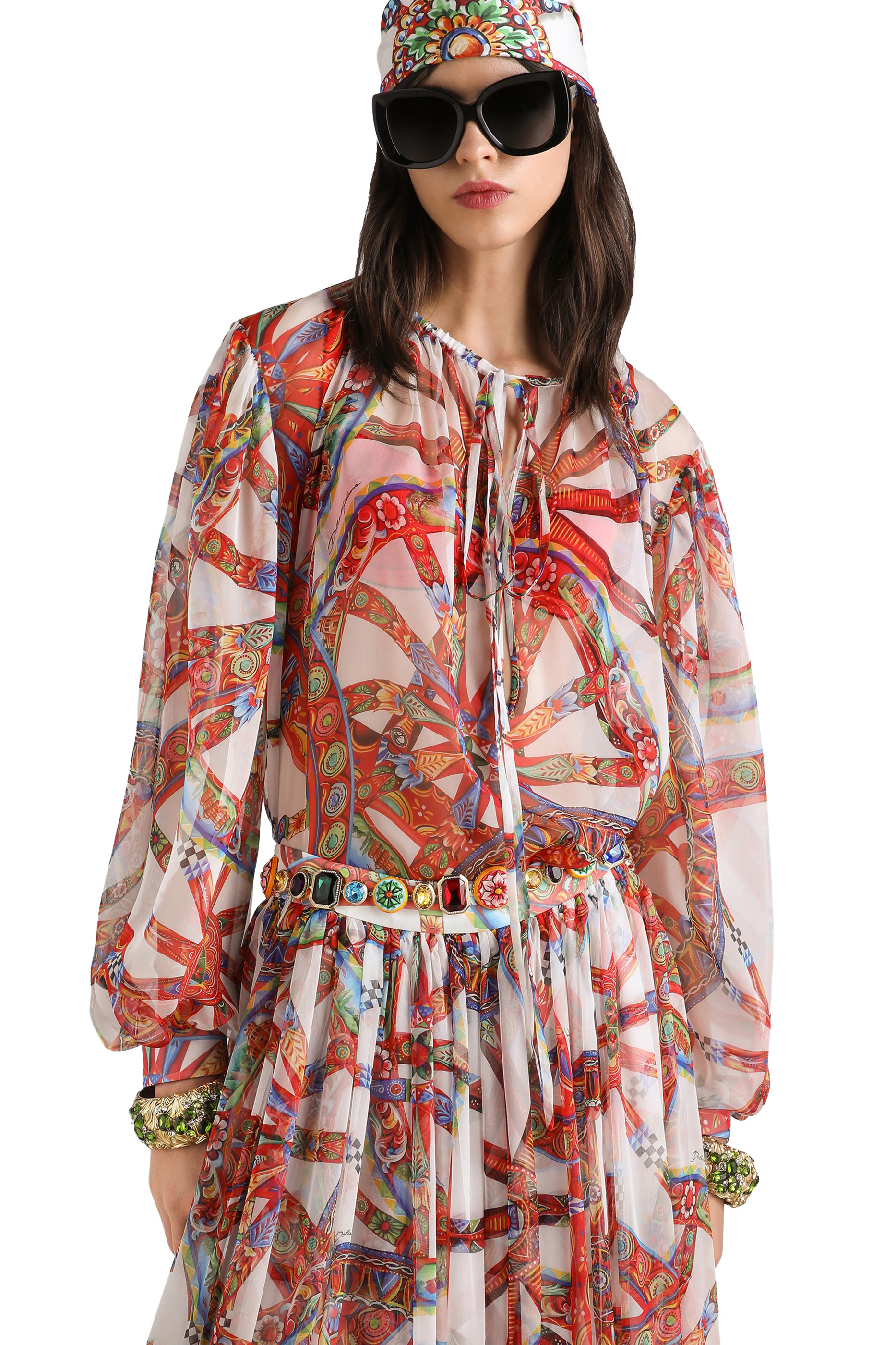 Carretto-Print Top