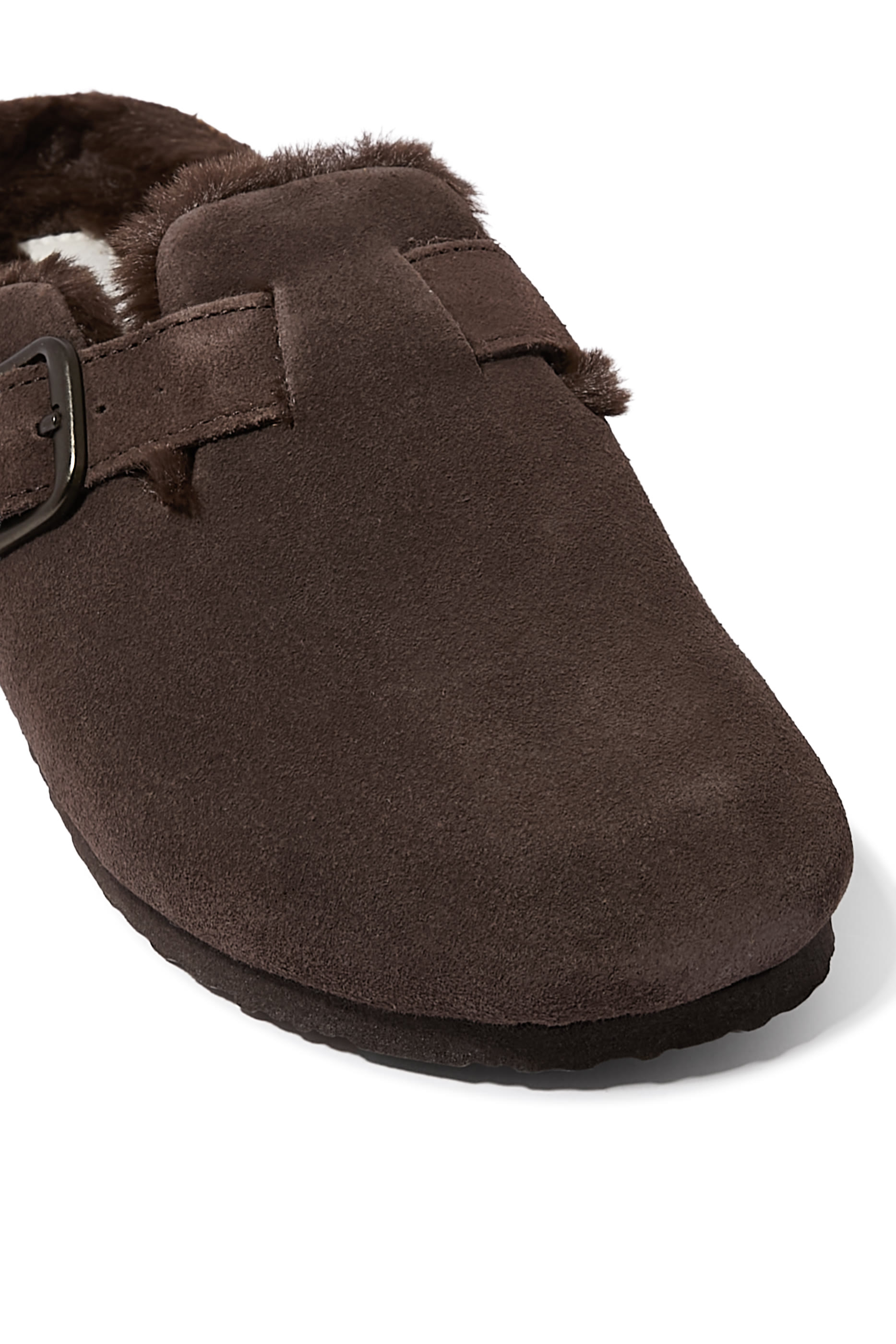 Suede Corkbed Mule Slippers