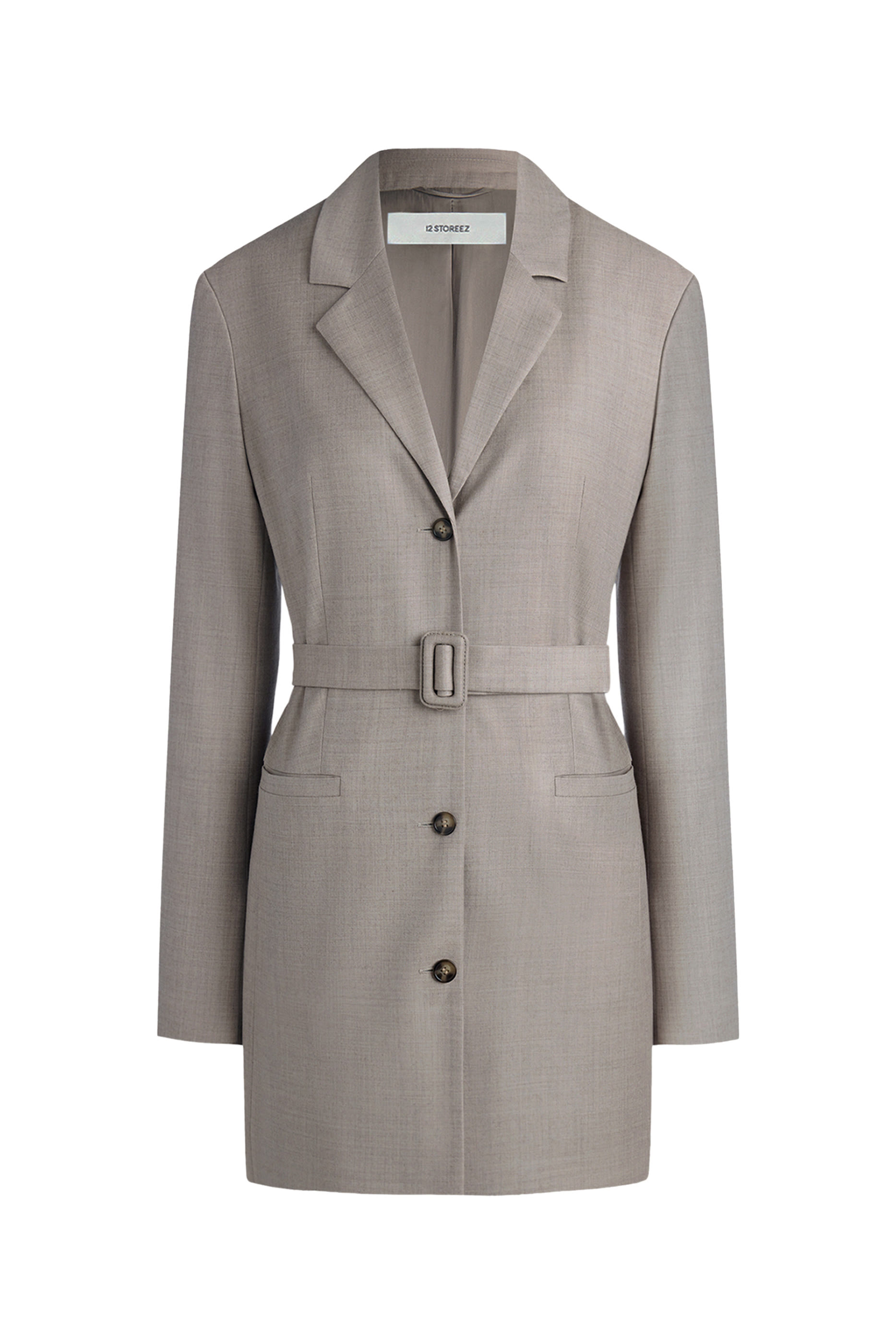 Belted Wool Blazer